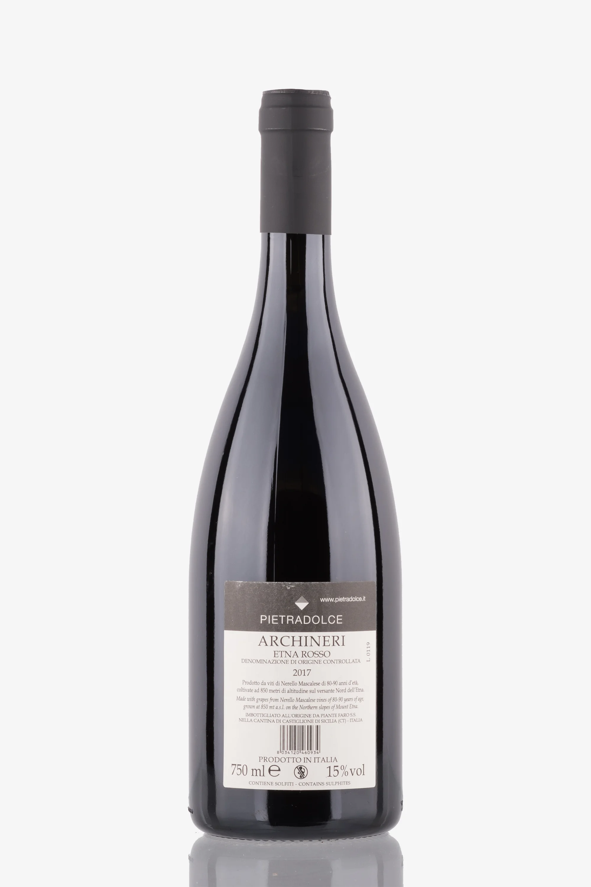 selected wine variant rear image
