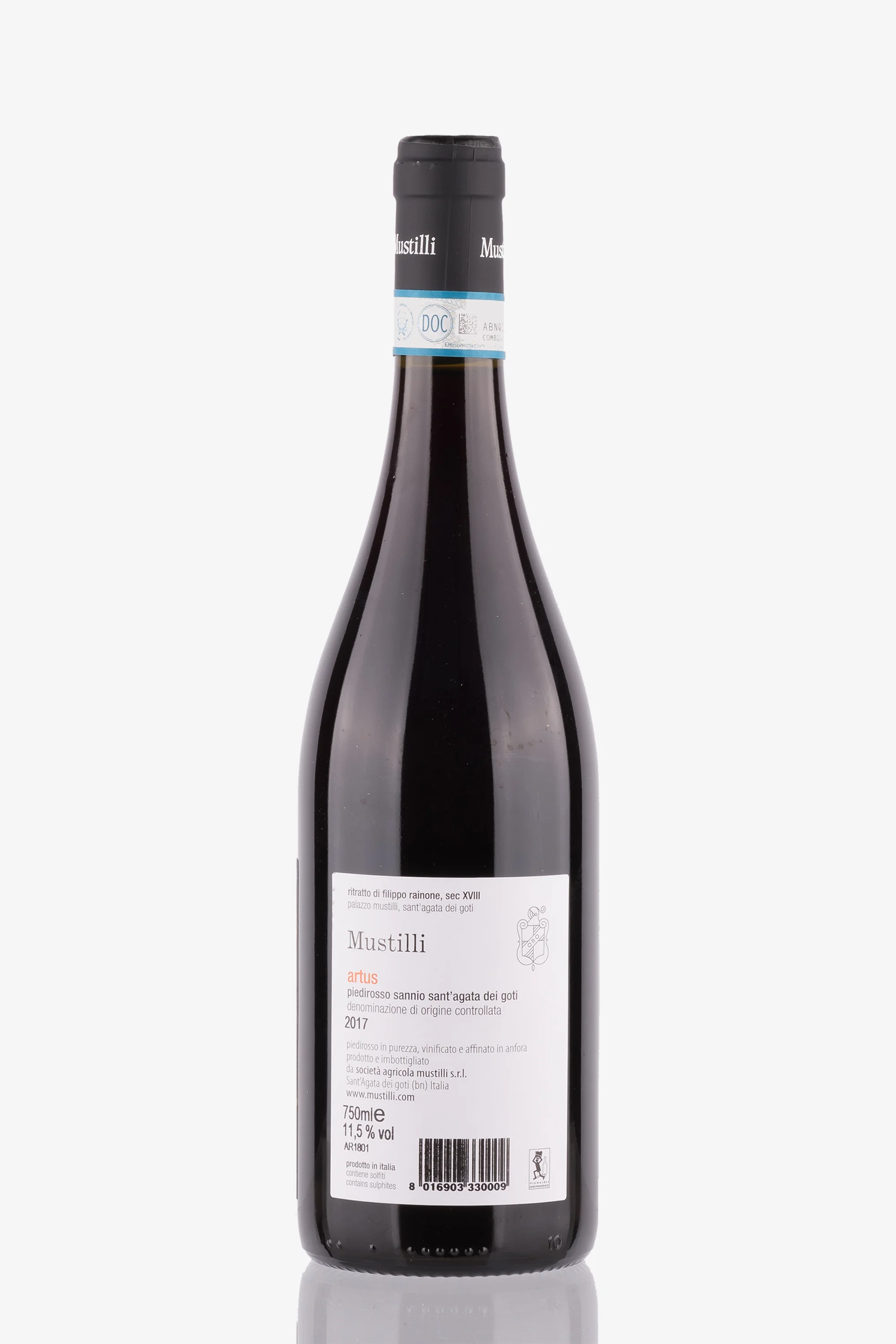 selected wine variant rear image