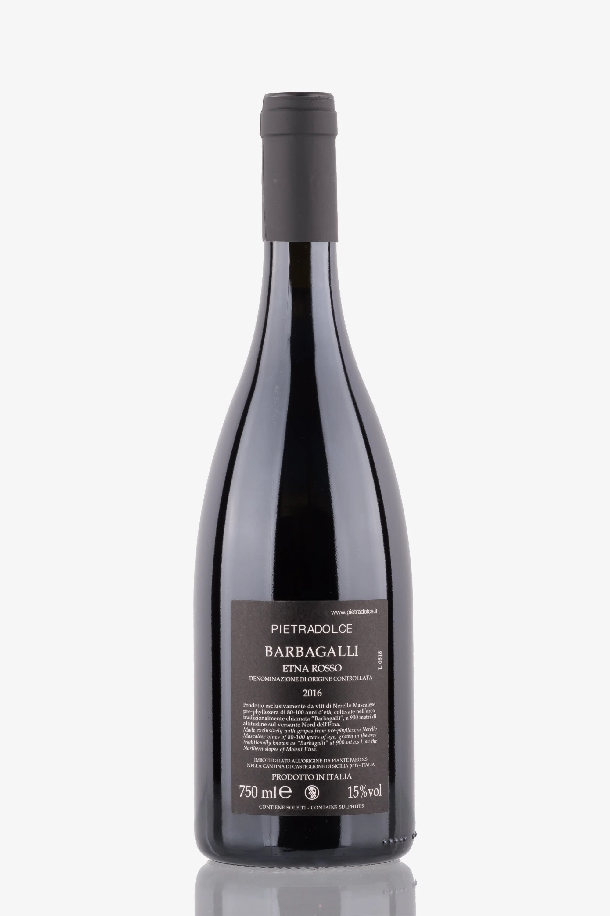 selected wine variant rear image