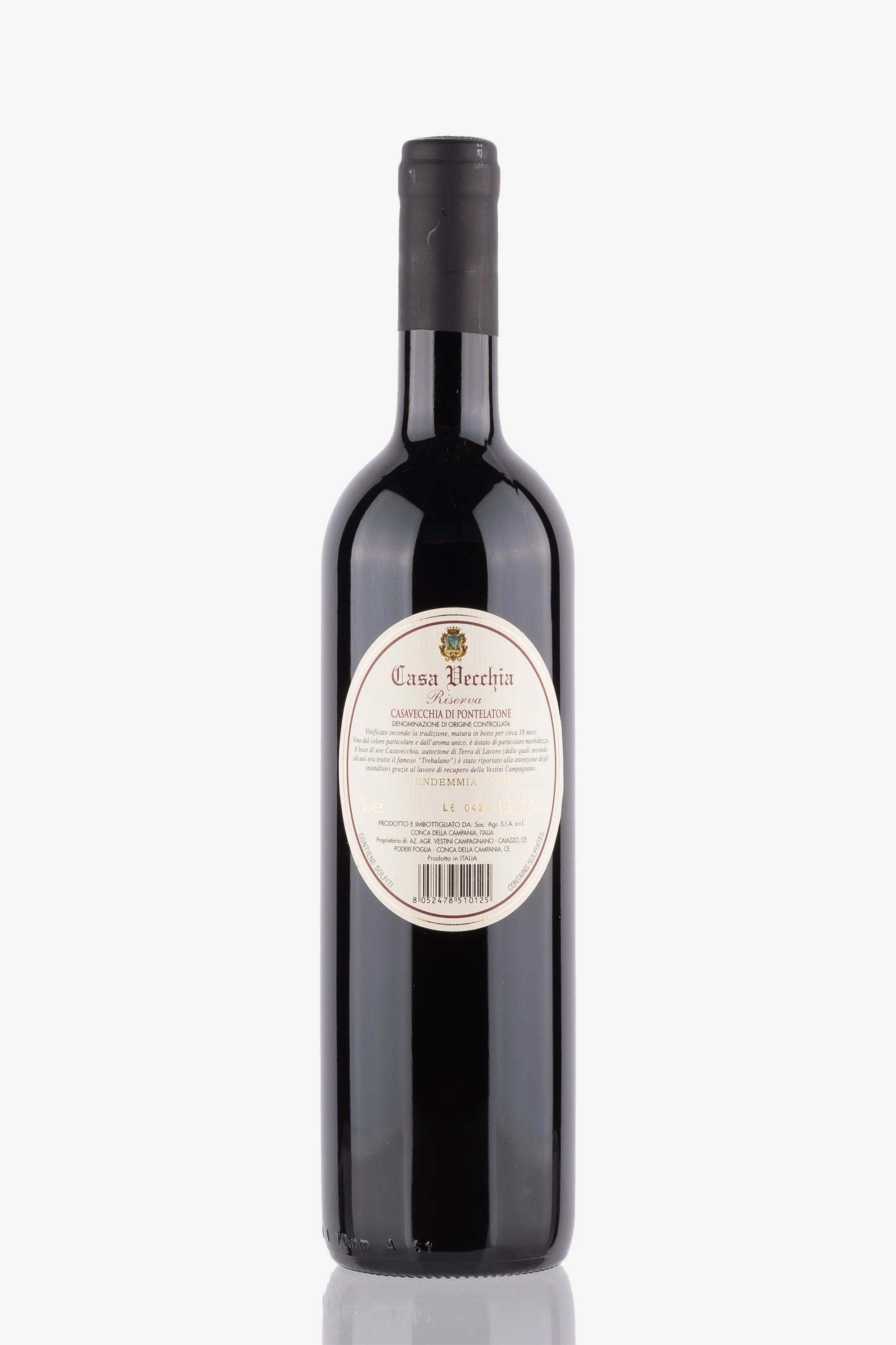 selected wine variant rear image
