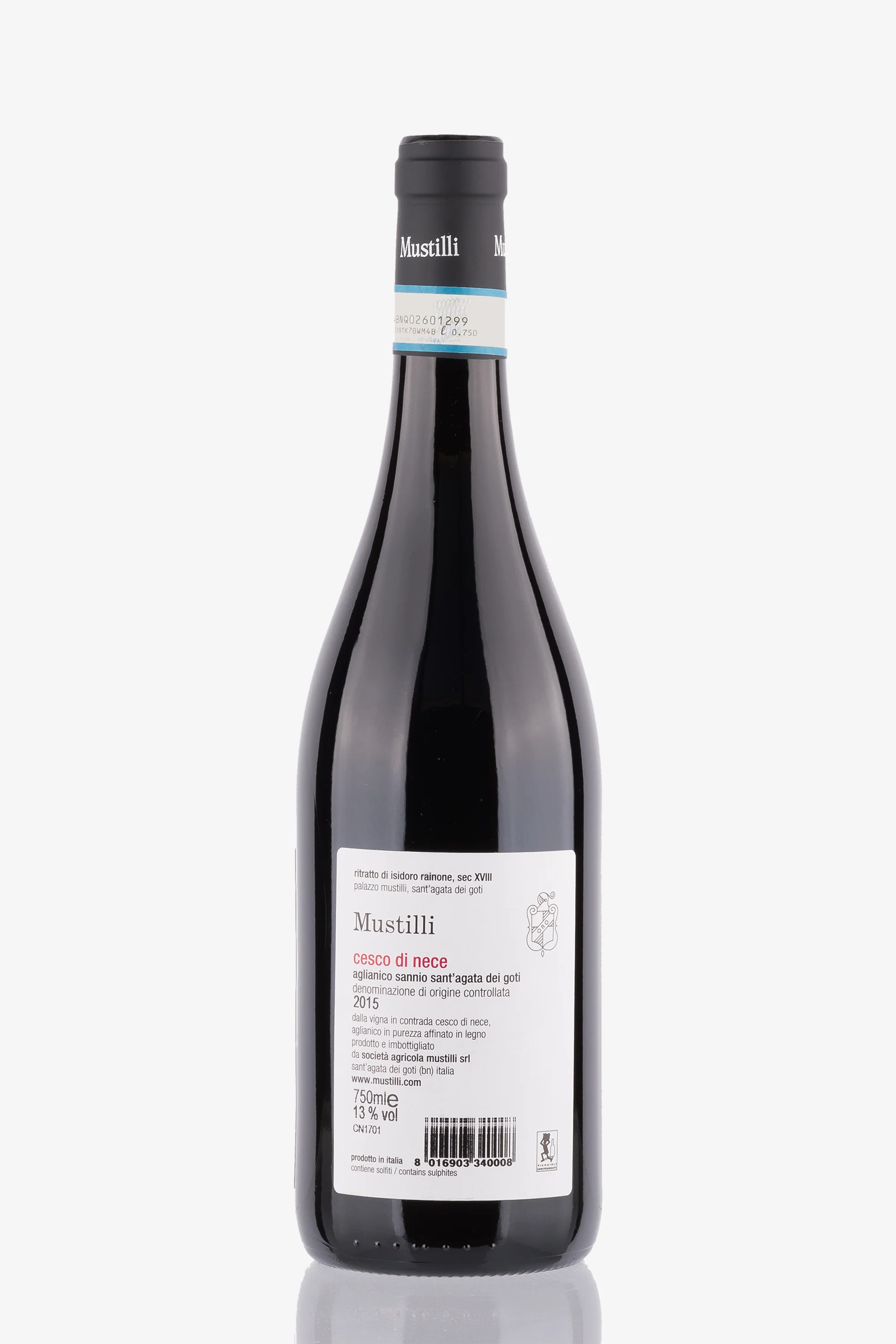 selected wine variant rear image