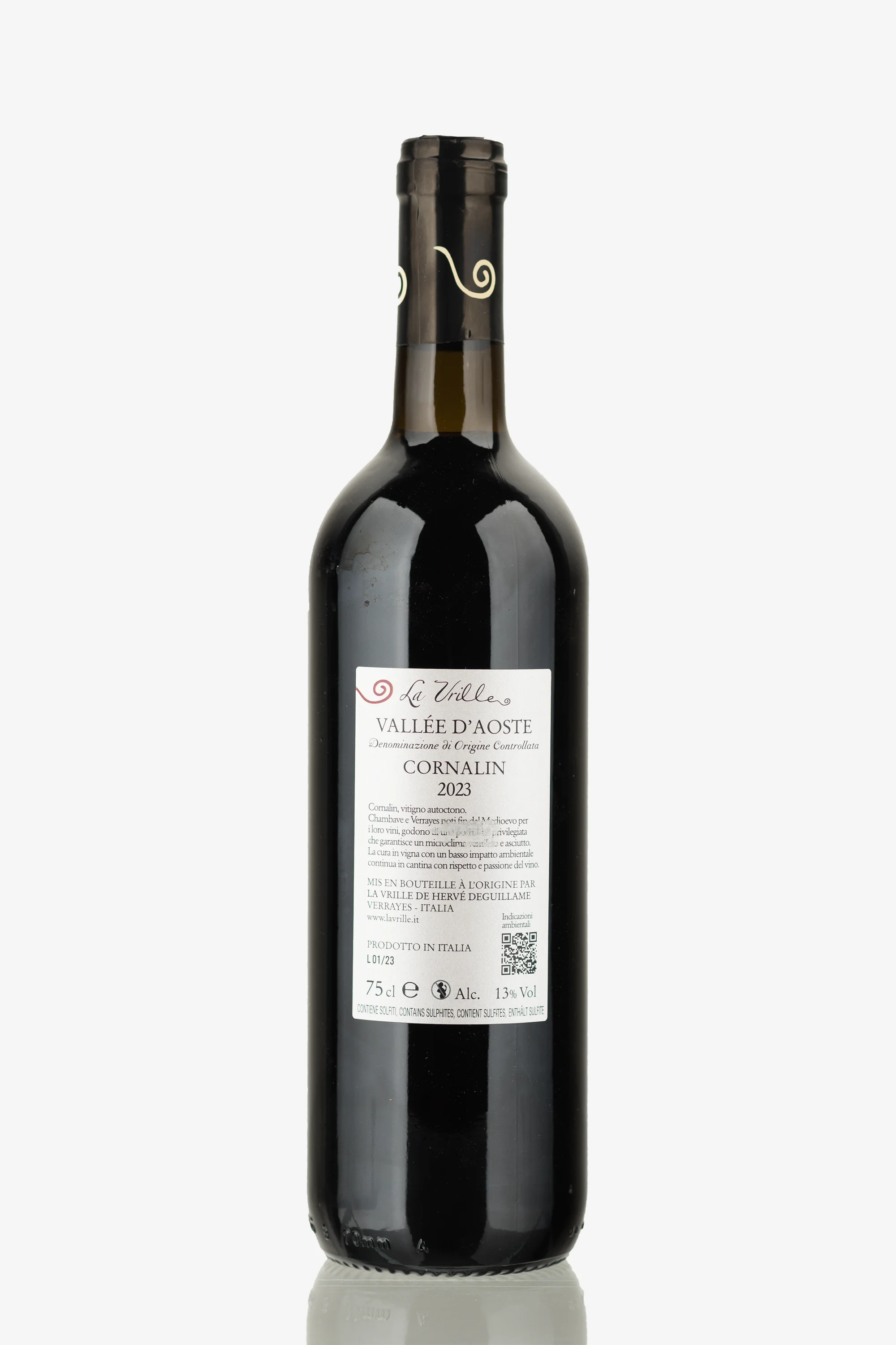 selected wine variant rear image