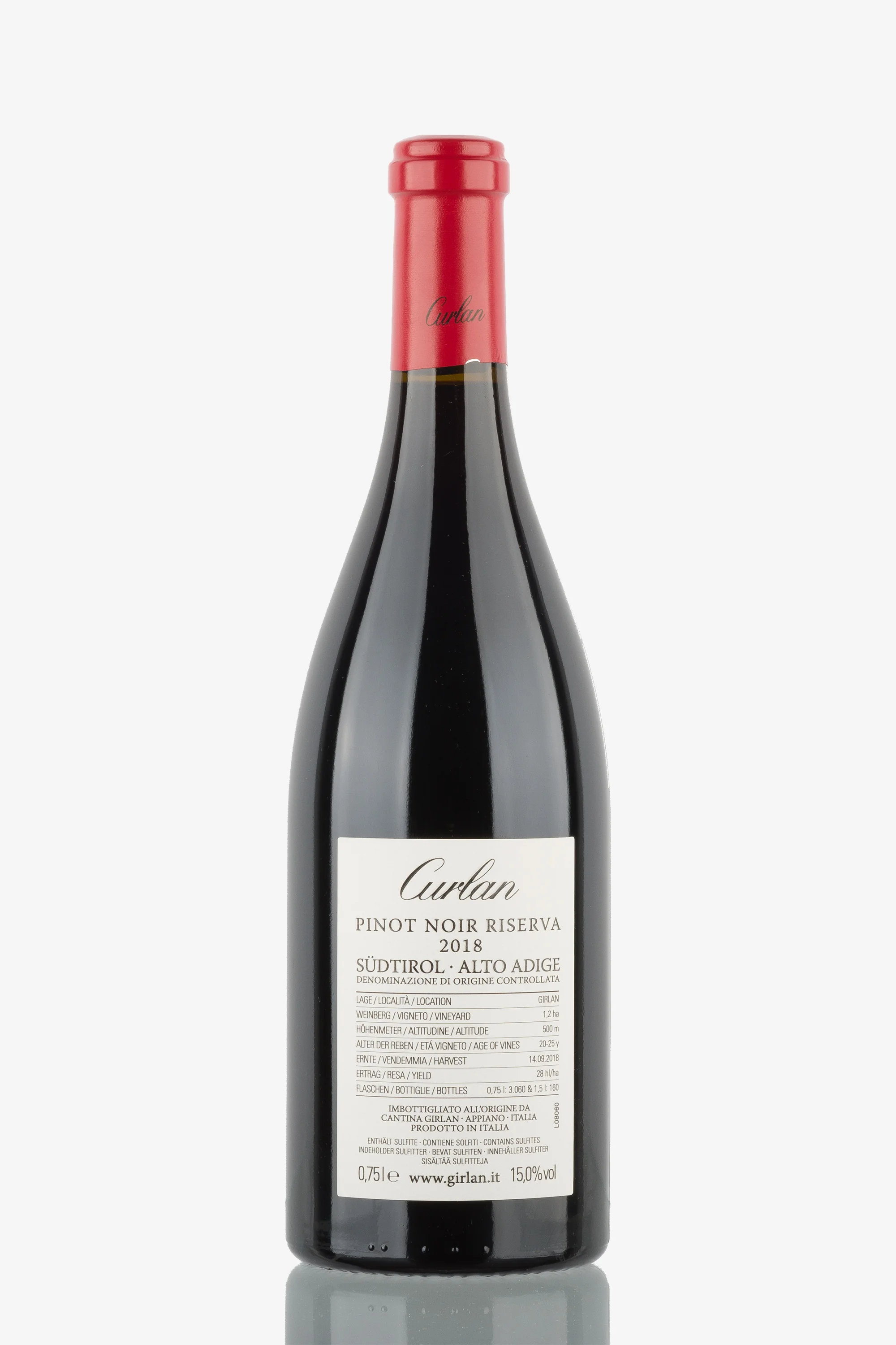 selected wine variant rear image