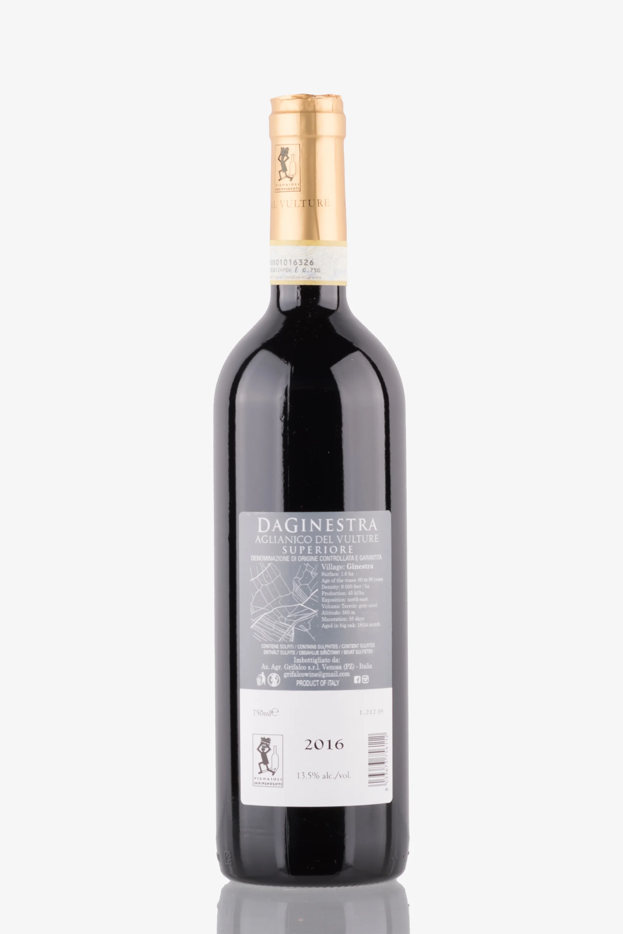 selected wine variant rear image