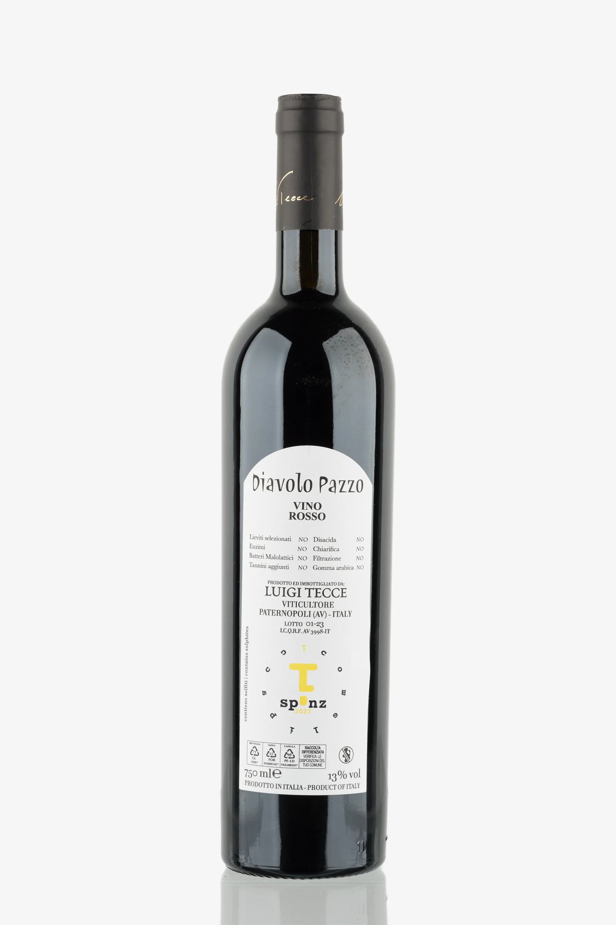 selected wine variant rear image