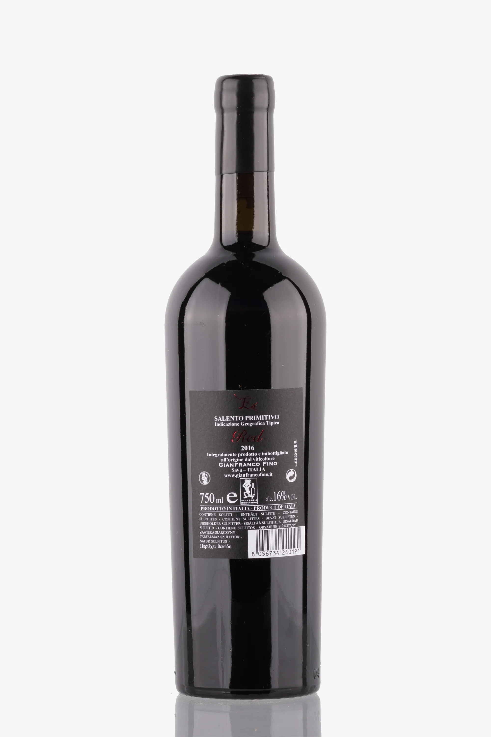 selected wine variant rear image