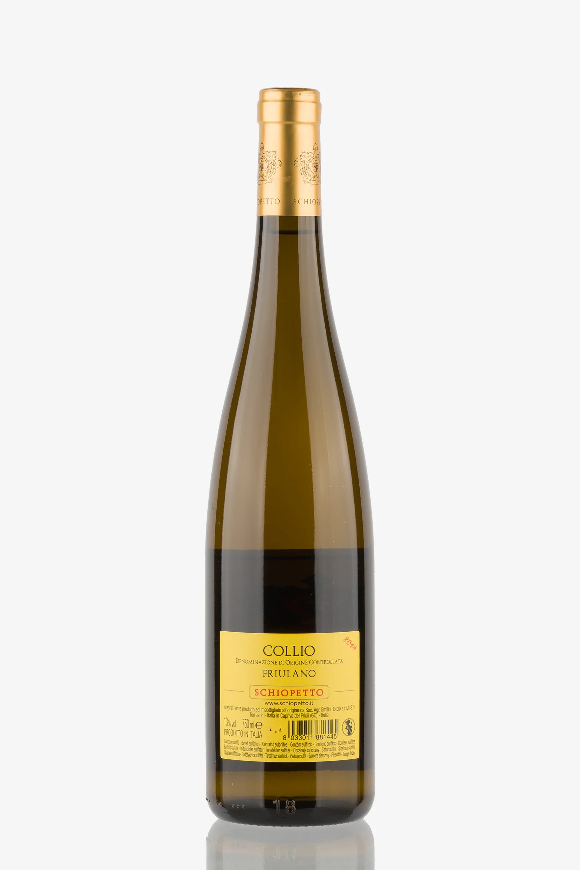 selected wine variant rear image