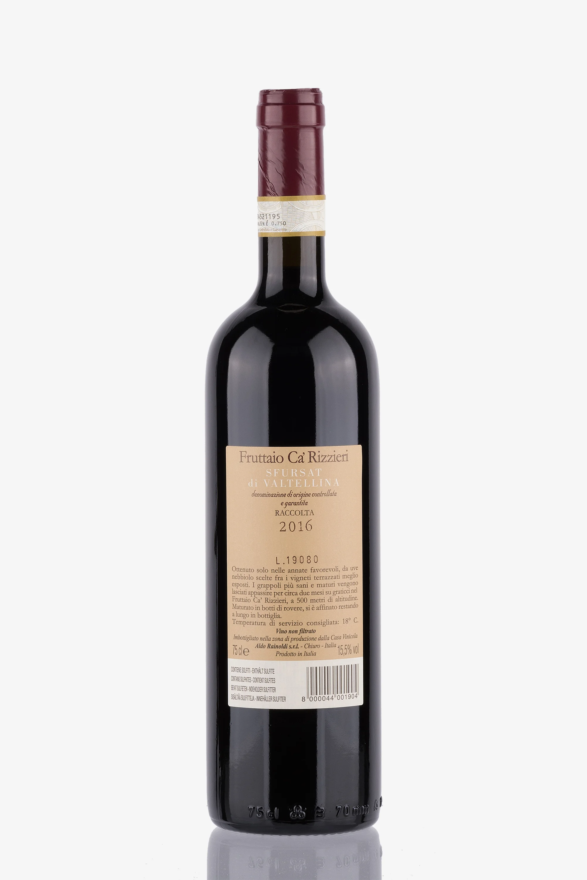selected wine variant rear image