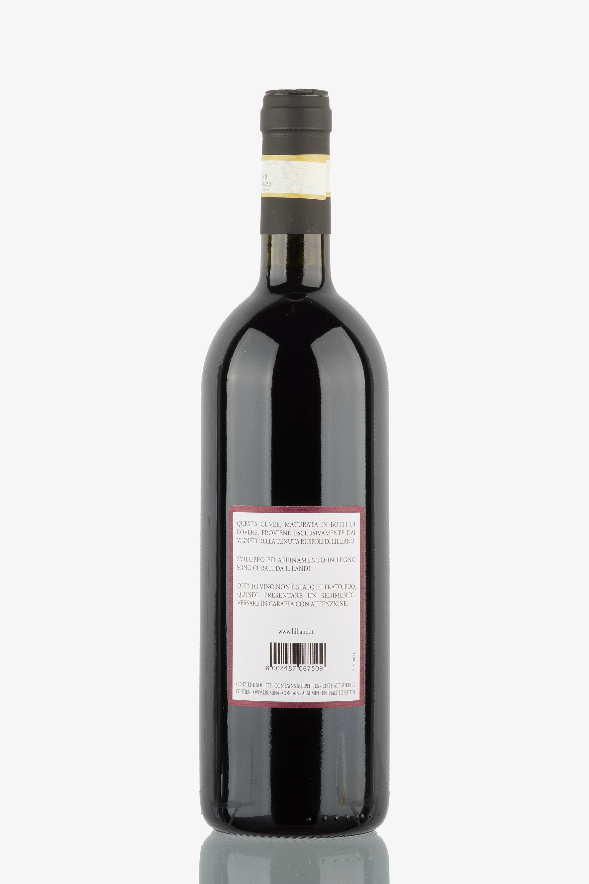 selected wine variant rear image