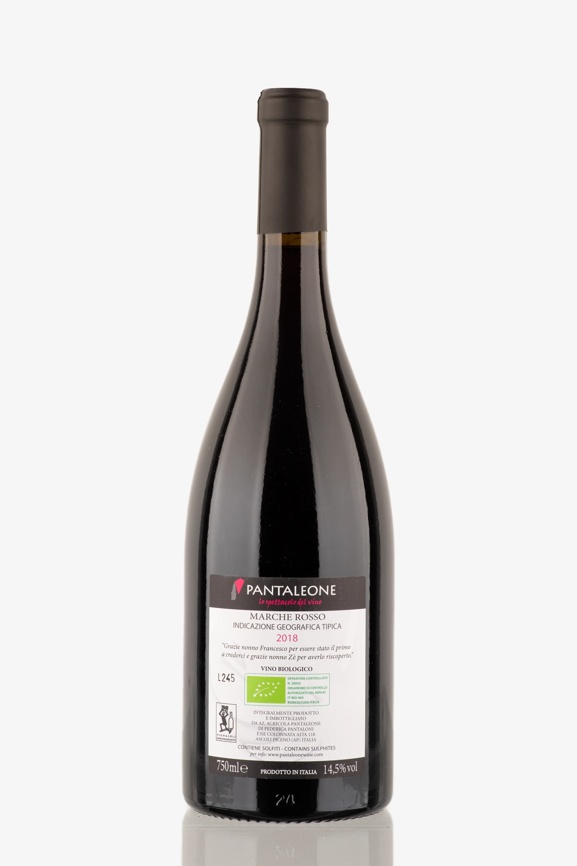 selected wine variant rear image