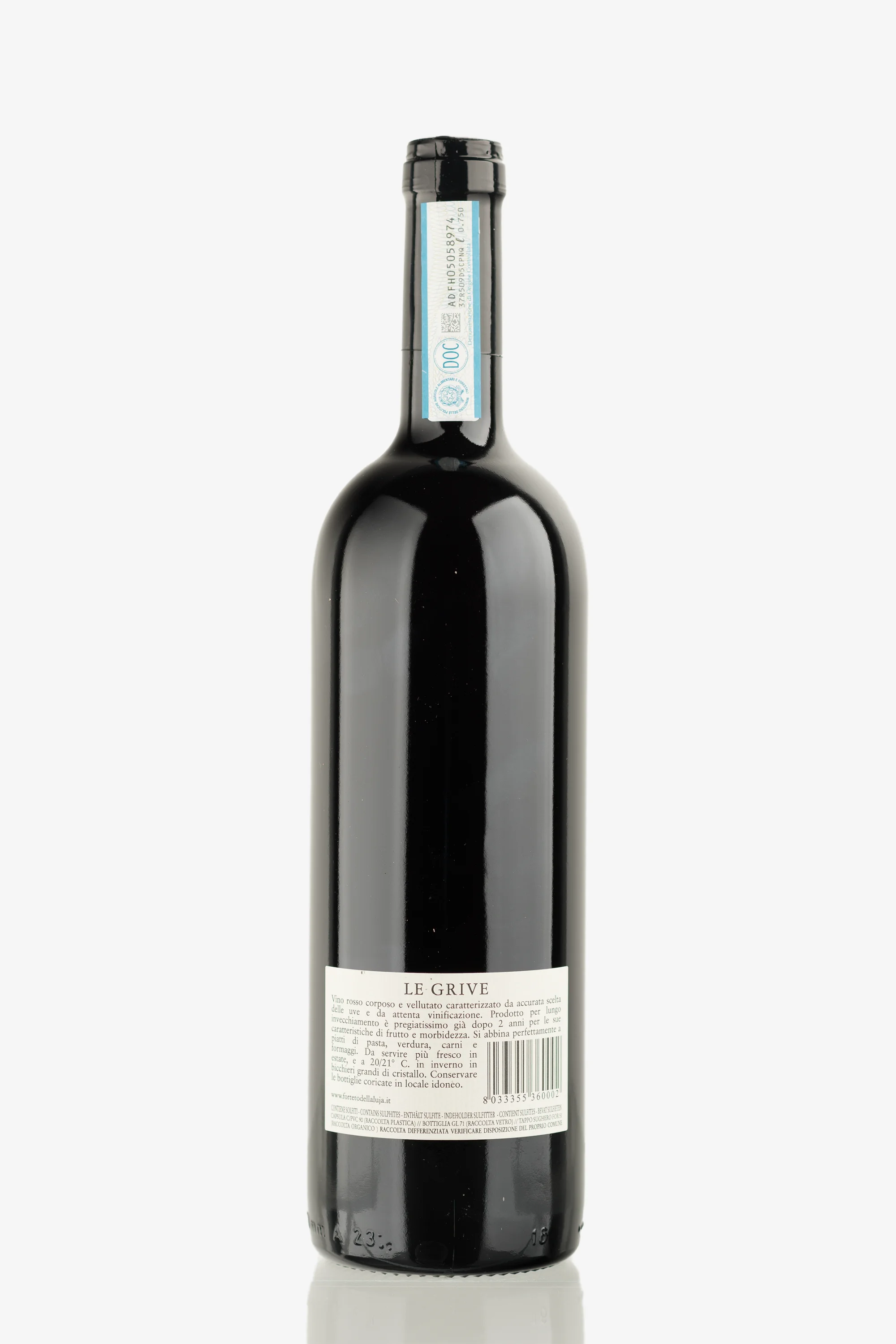 selected wine variant rear image