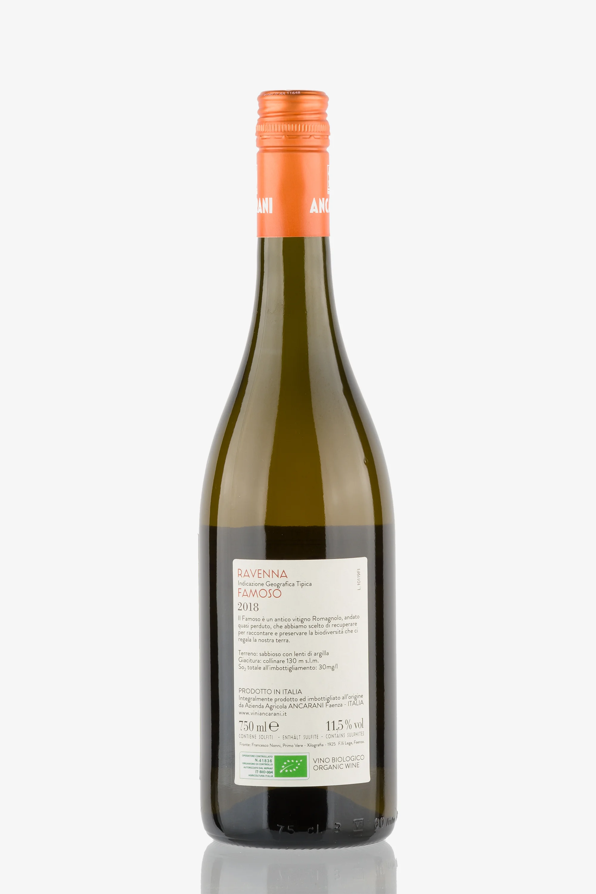 selected wine variant rear image