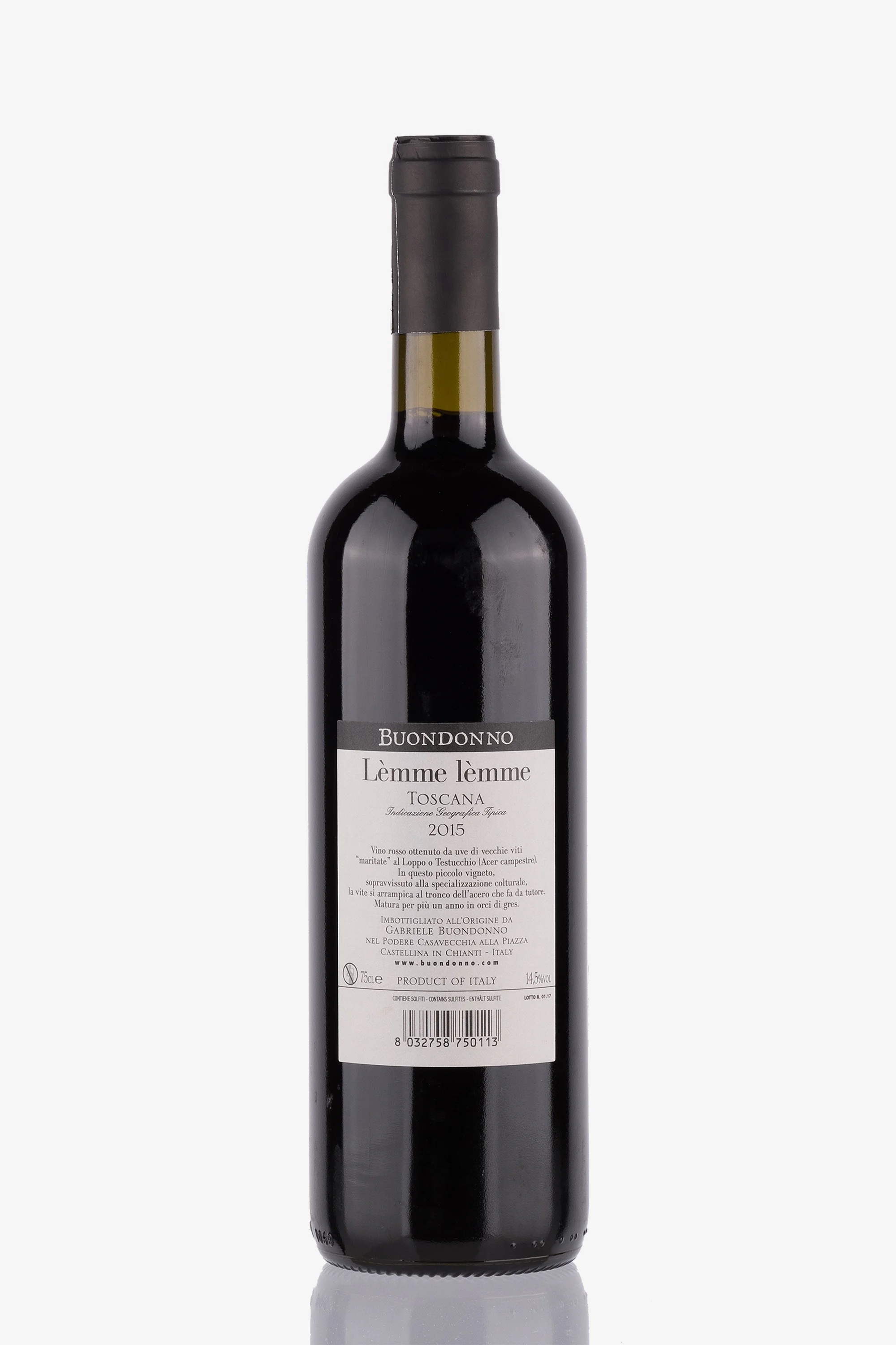selected wine variant rear image