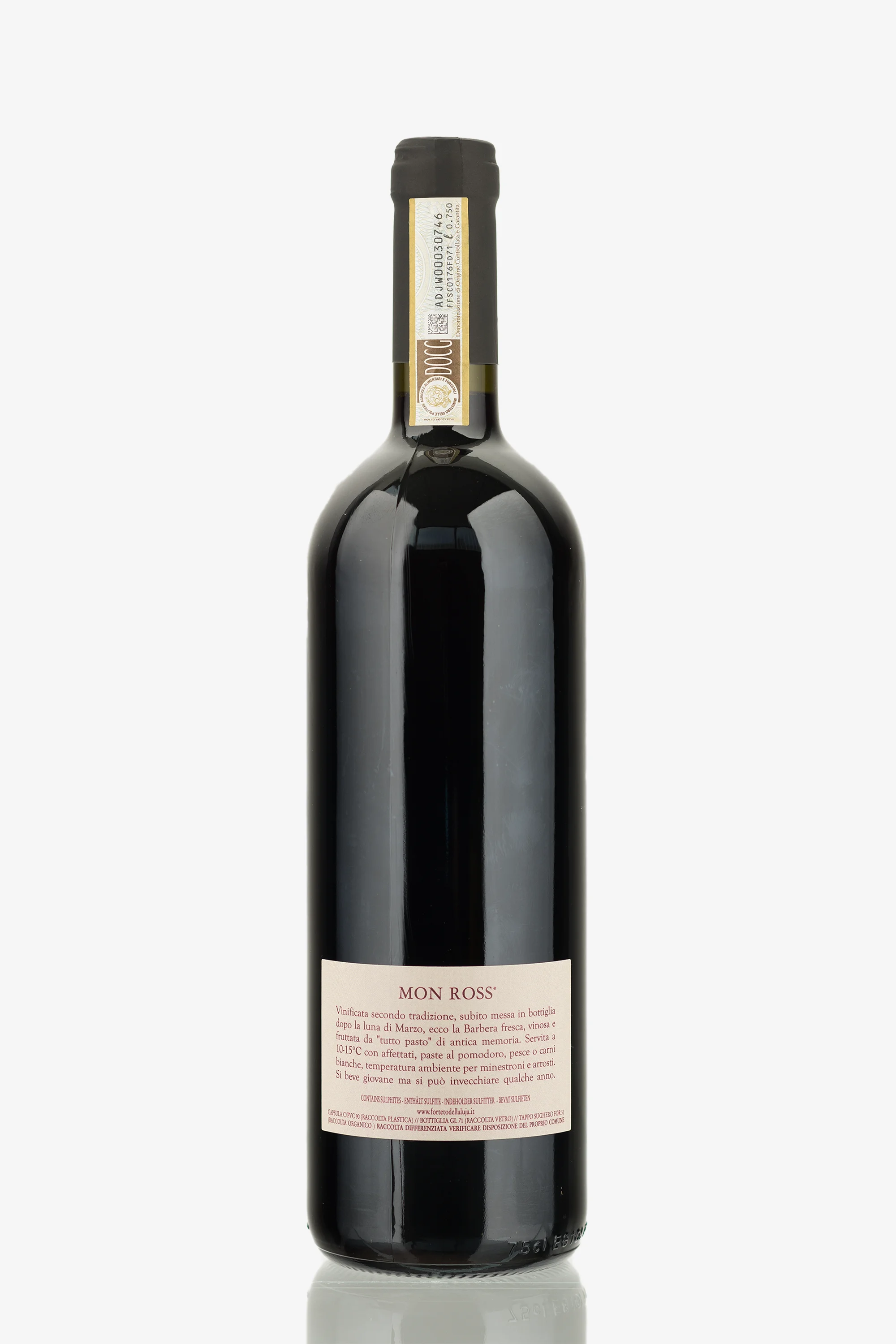 selected wine variant rear image