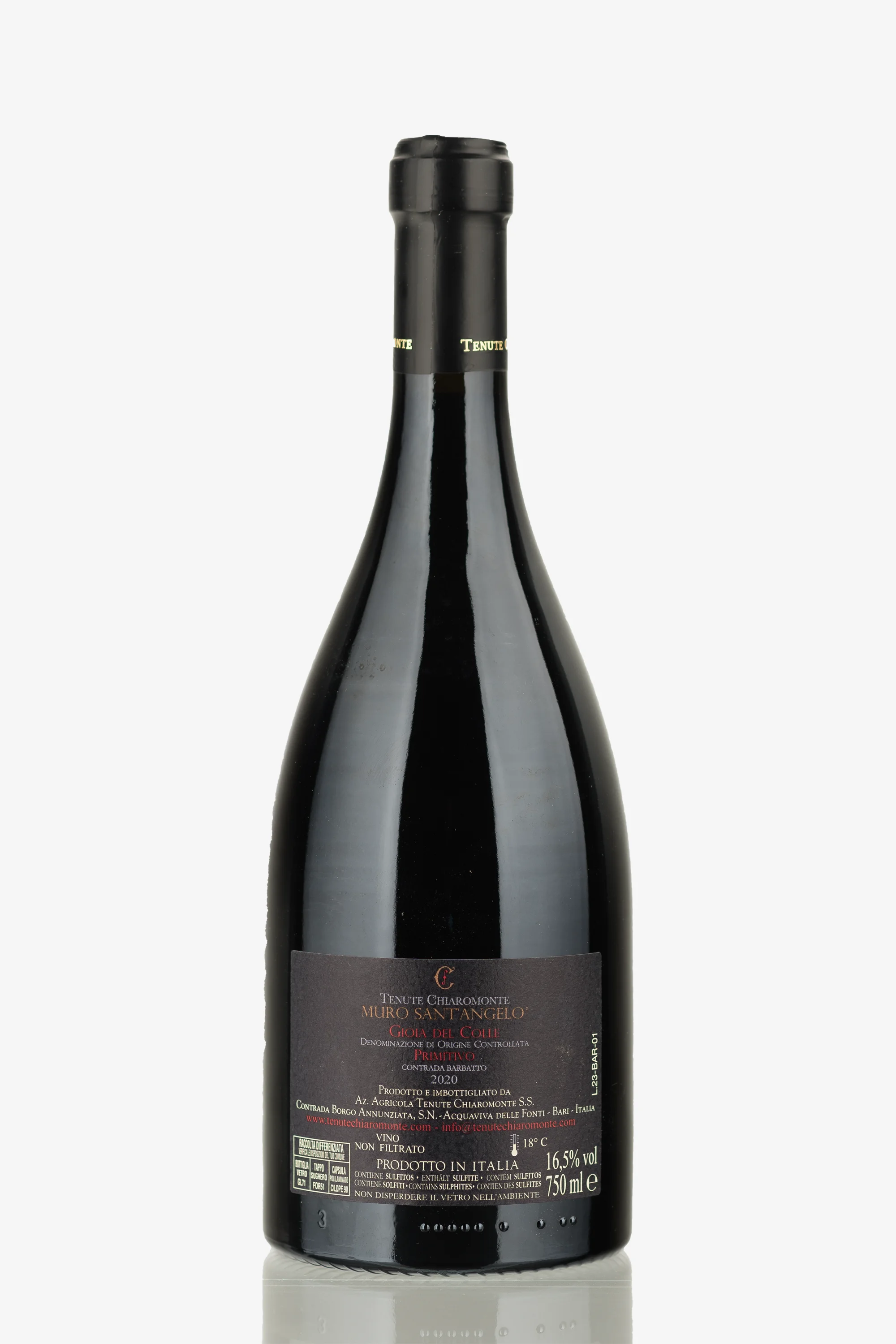 selected wine variant rear image