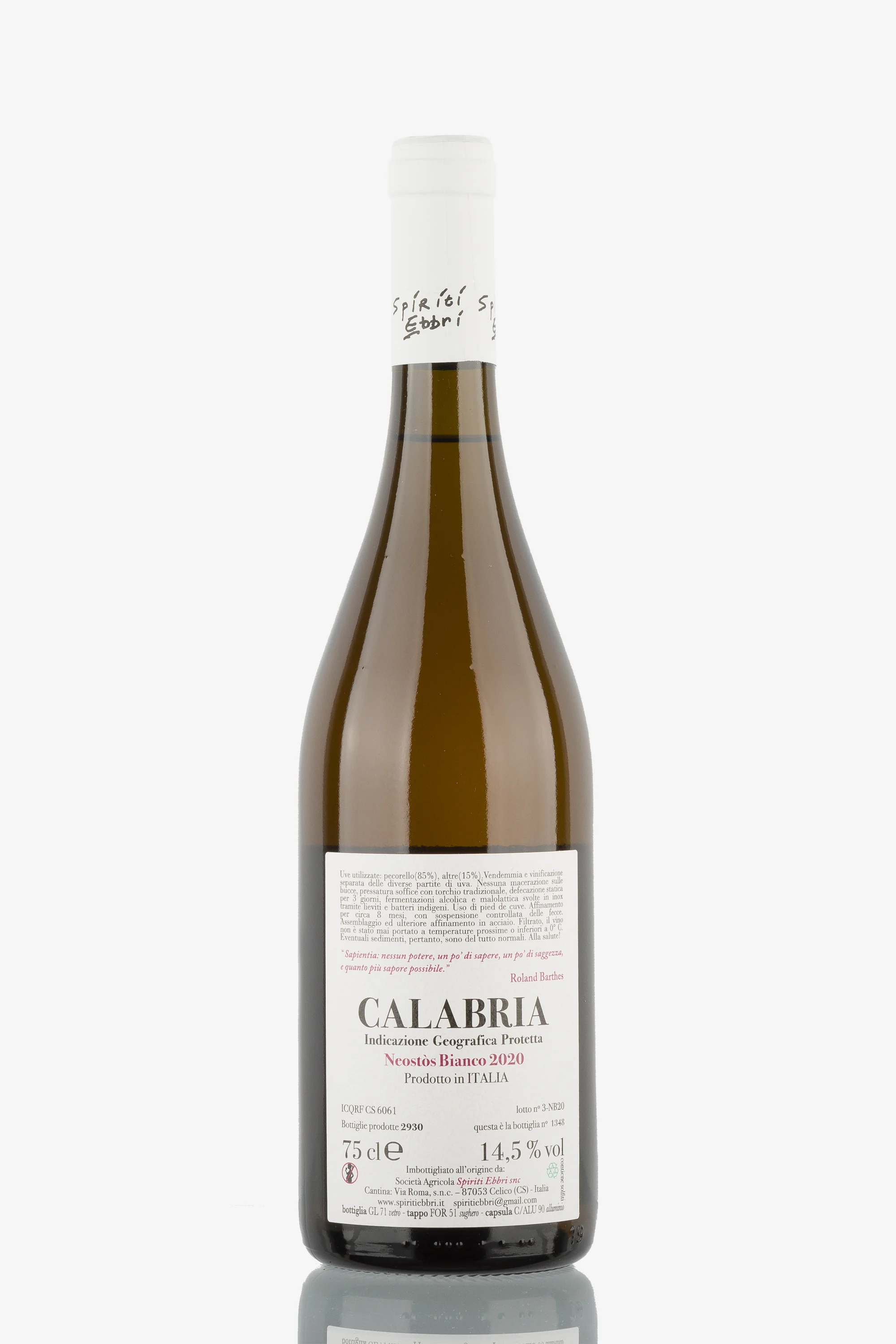 selected wine variant rear image