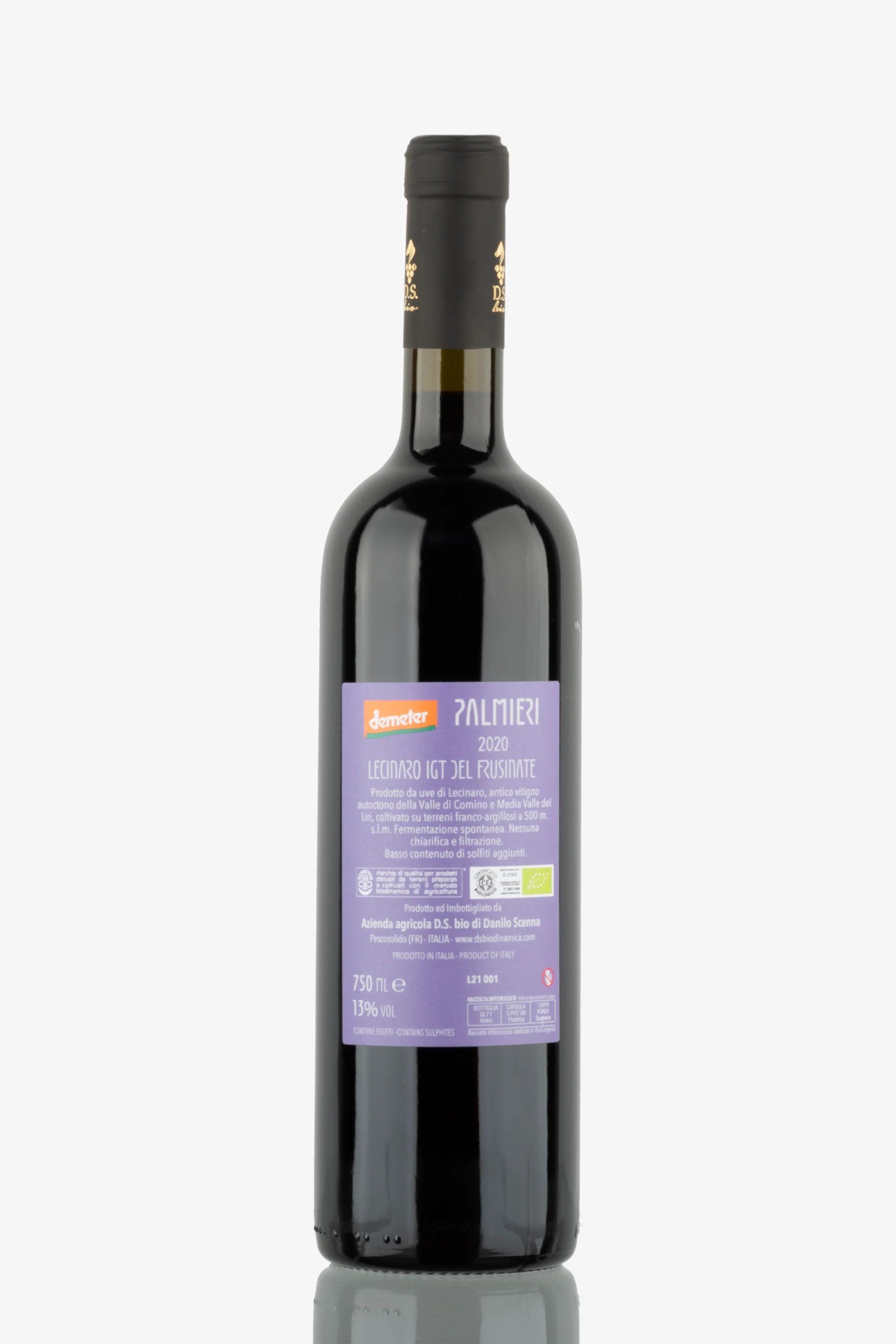 selected wine variant rear image