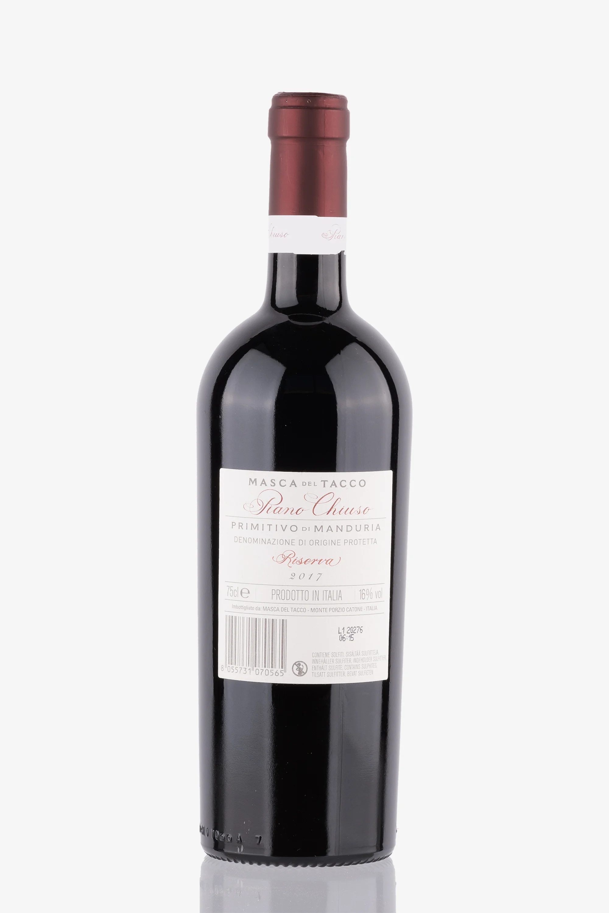 selected wine variant rear image