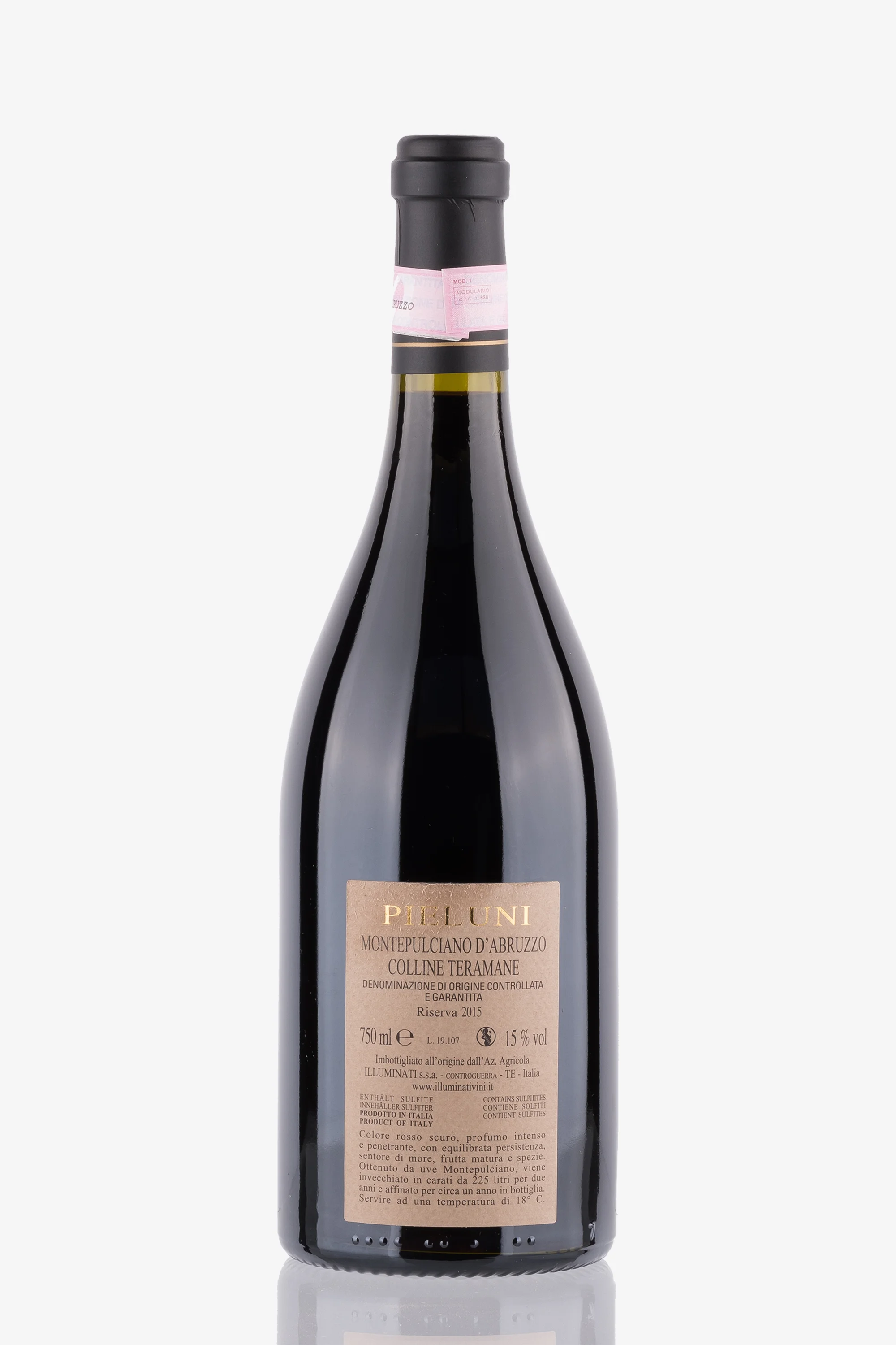 selected wine variant rear image