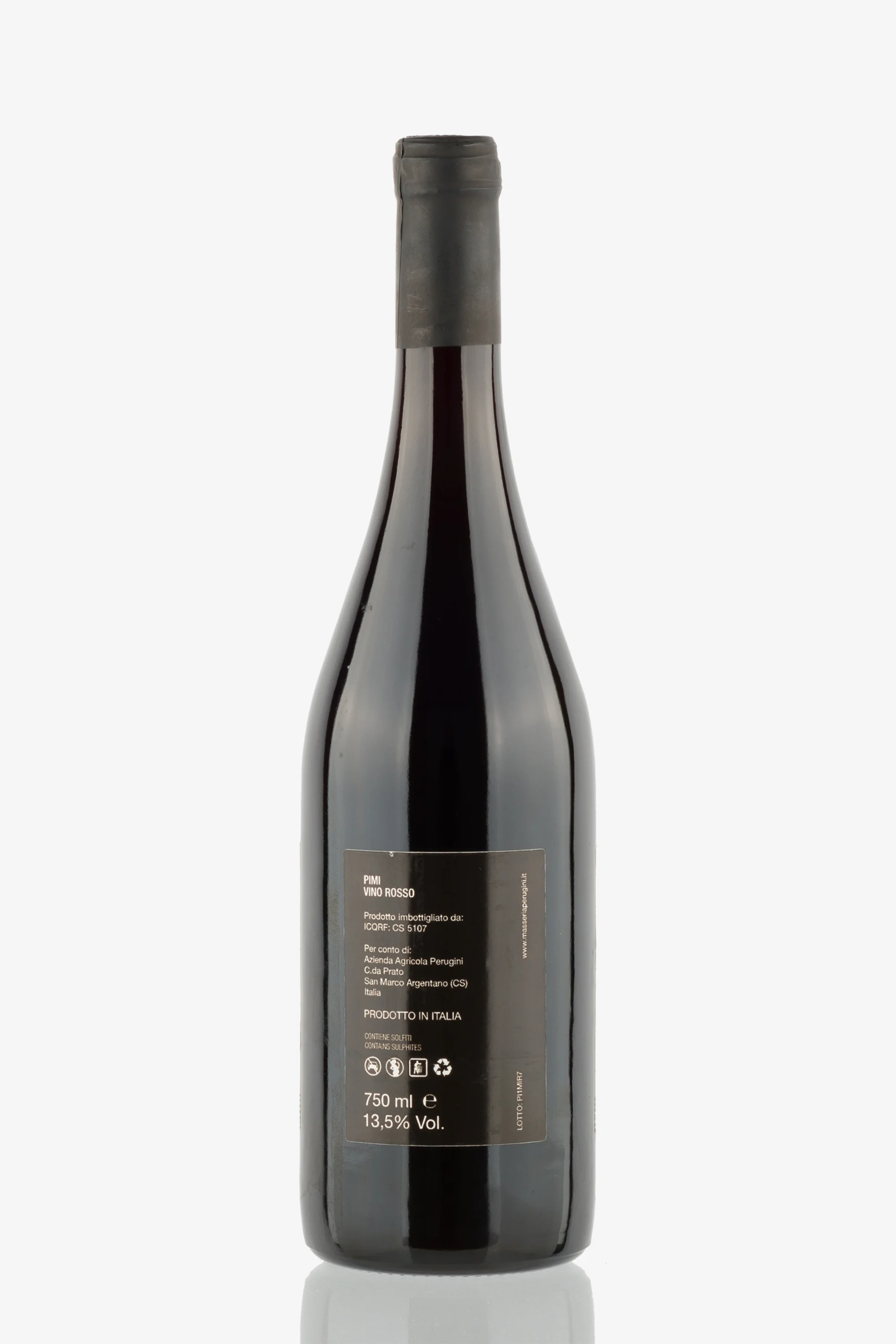 selected wine variant rear image