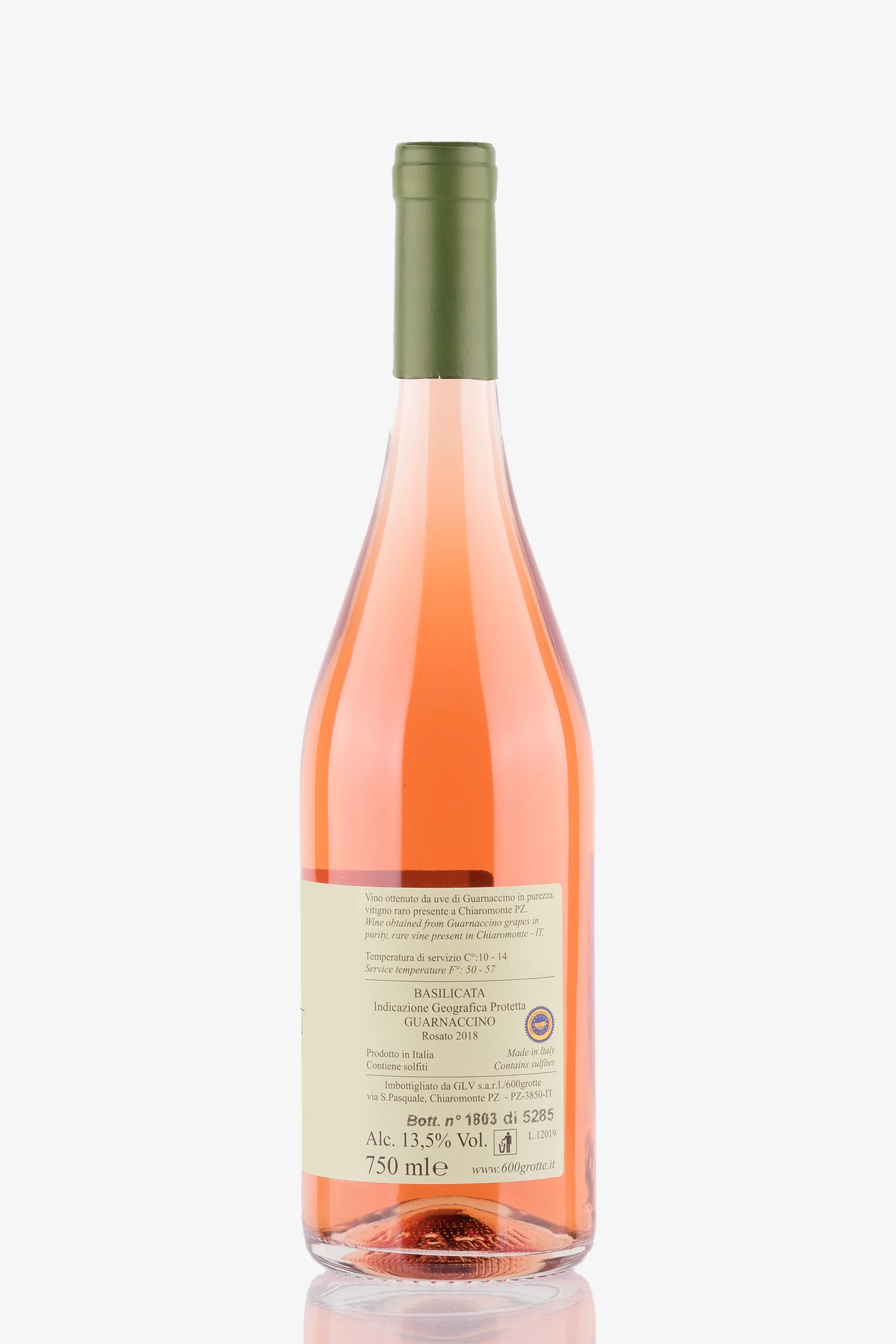 selected wine variant rear image