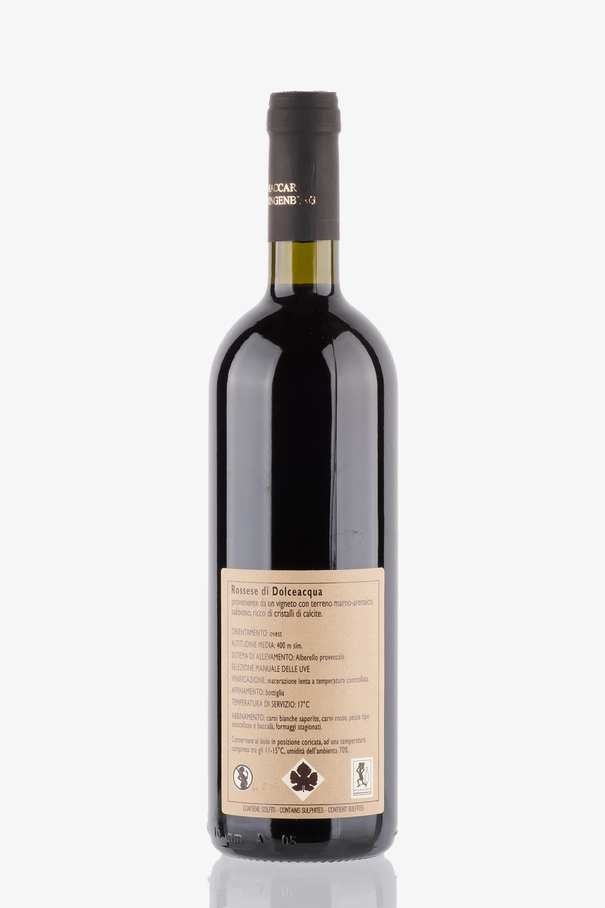 selected wine variant rear image