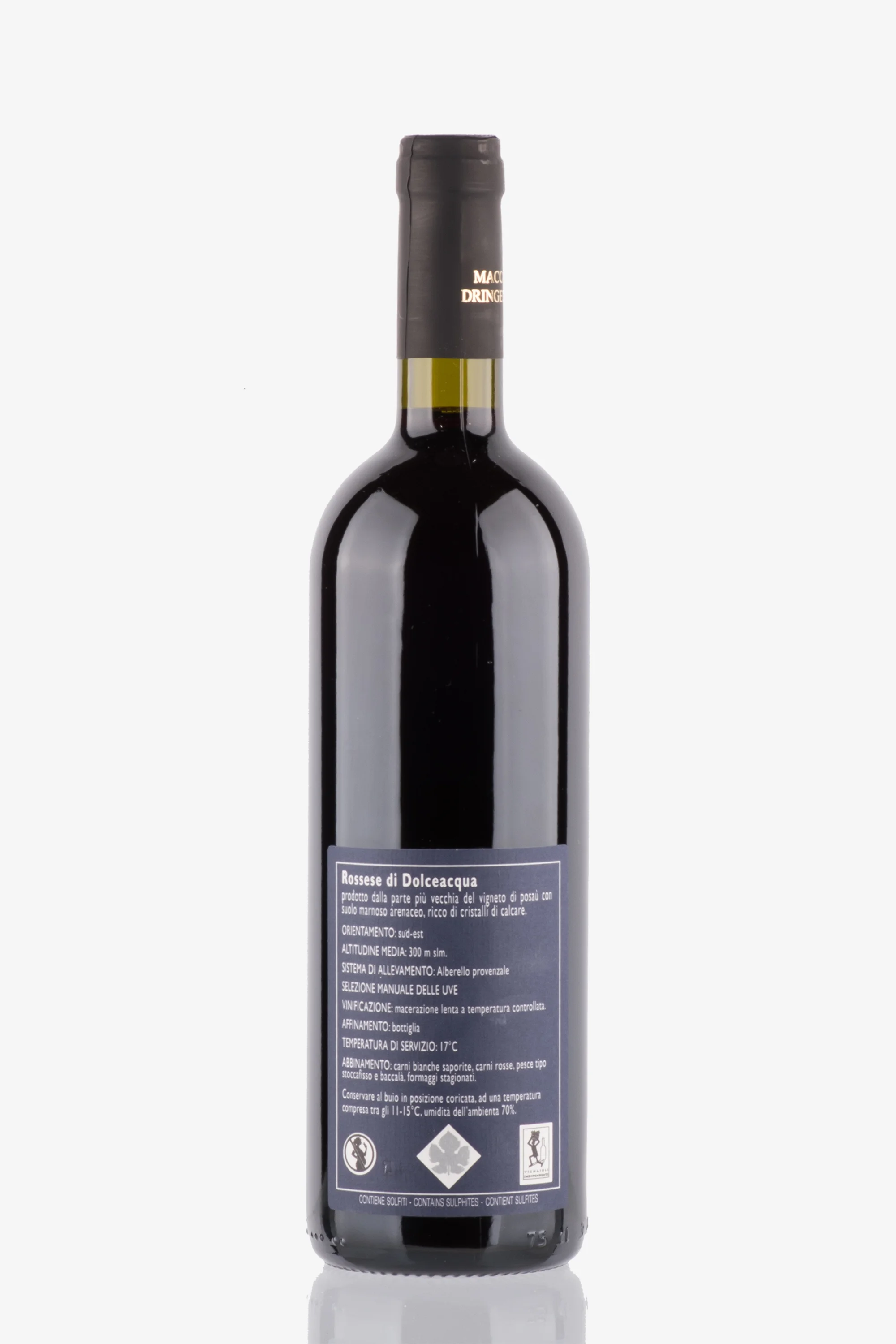 selected wine variant rear image