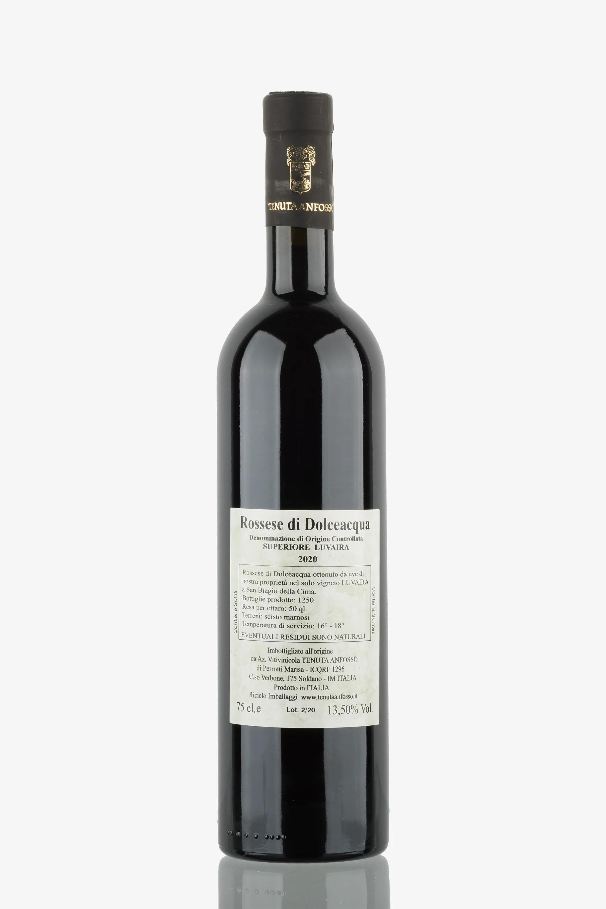 selected wine variant rear image