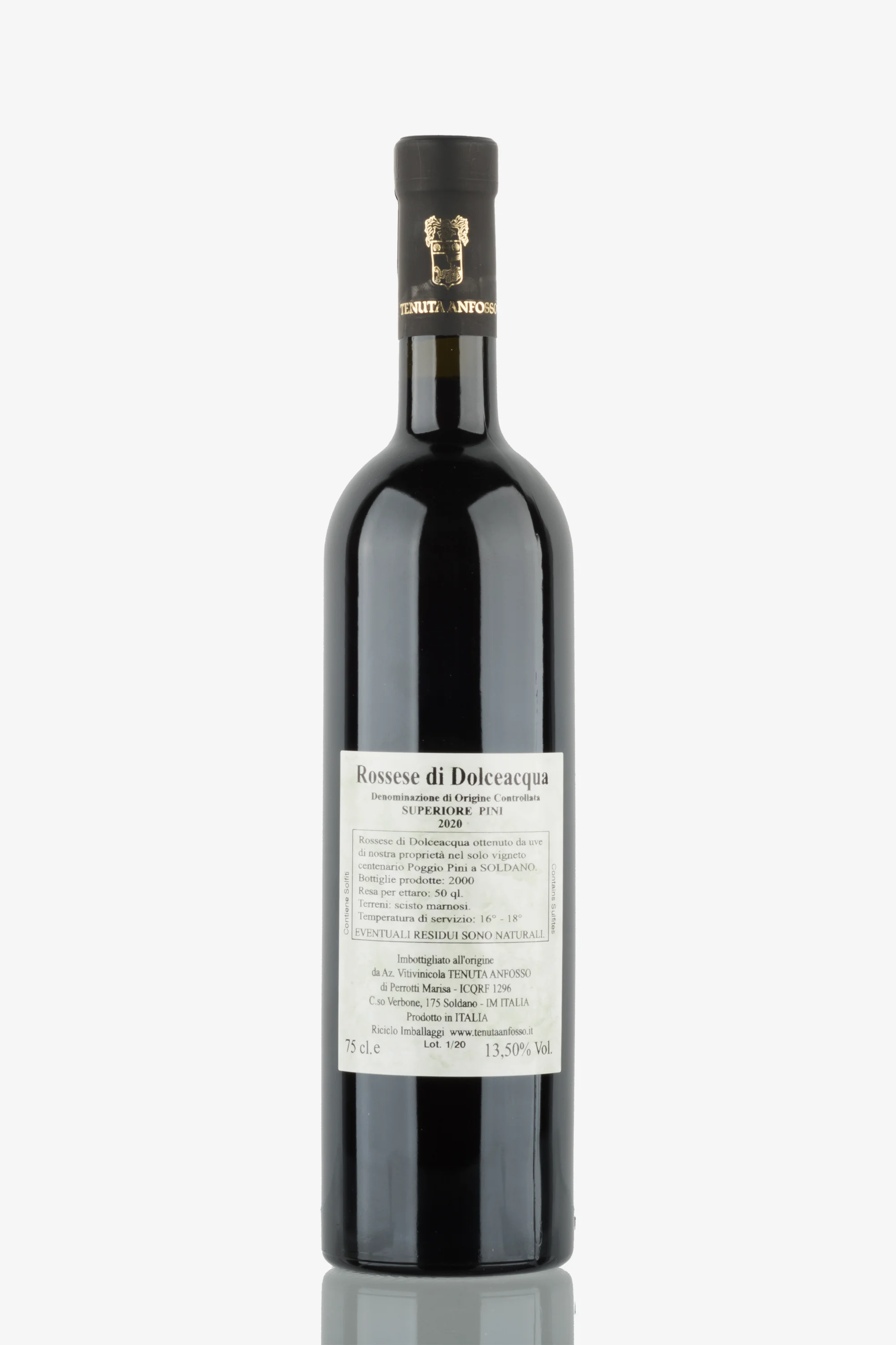 selected wine variant rear image