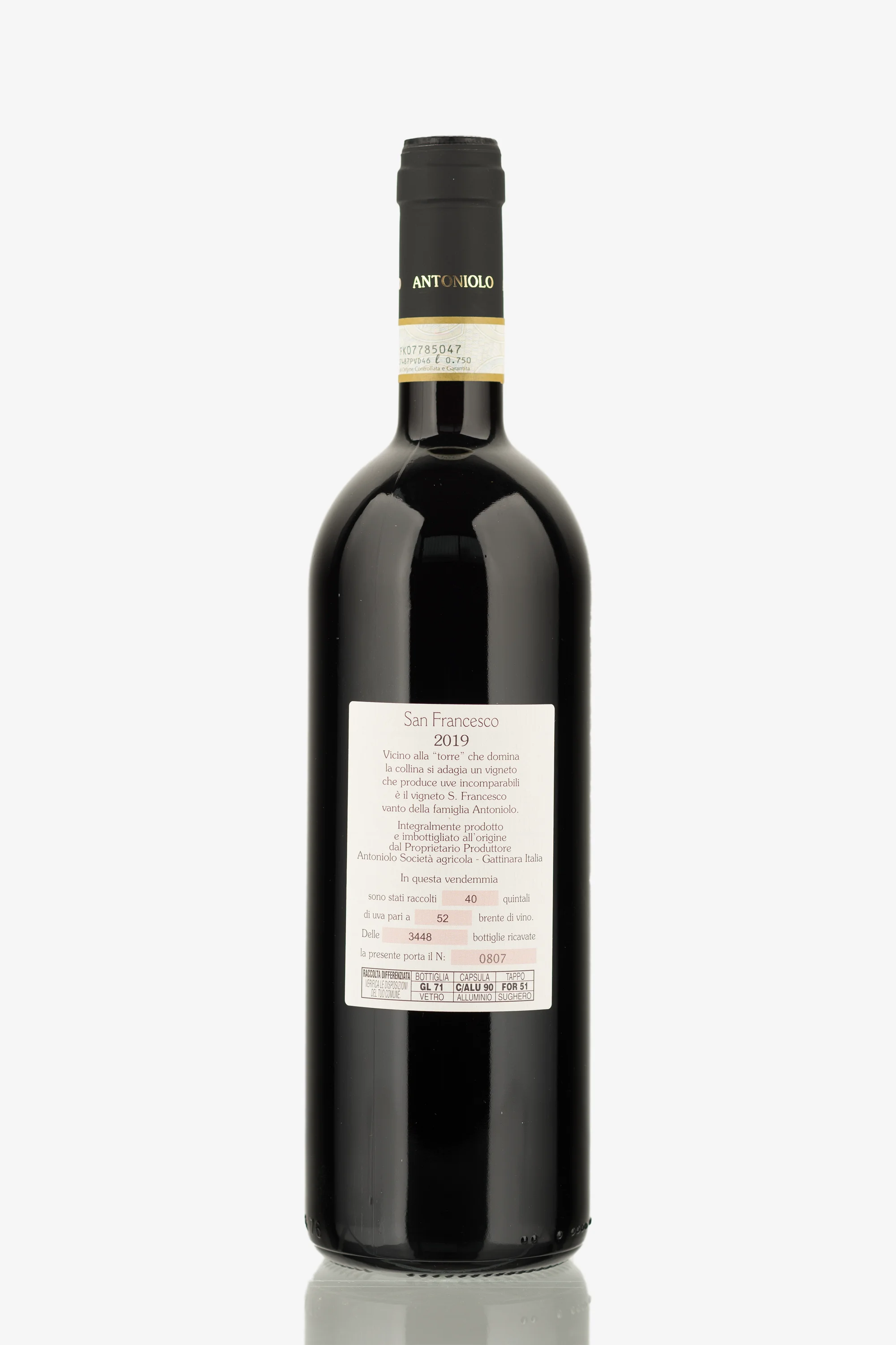 selected wine variant rear image