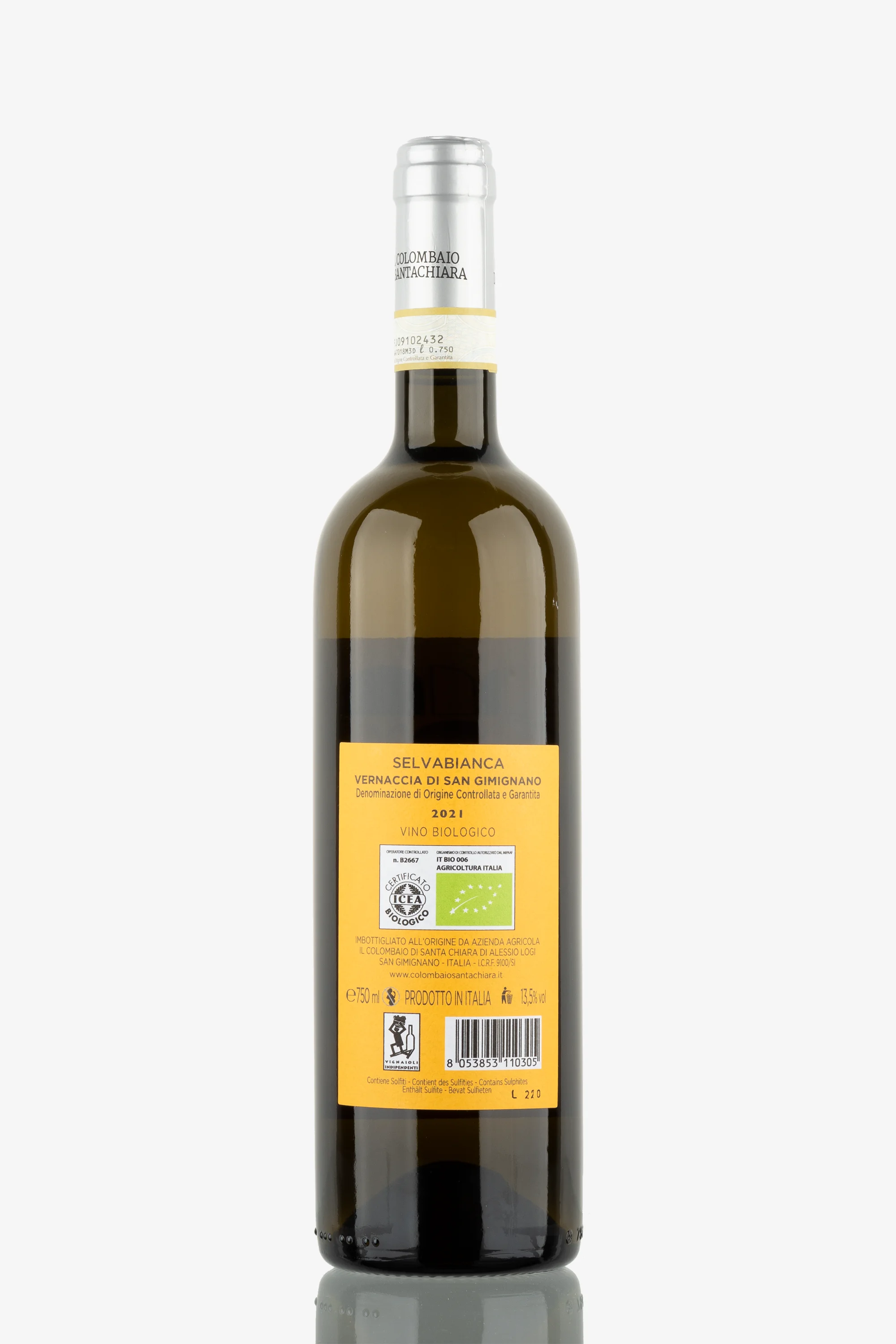selected wine variant rear image