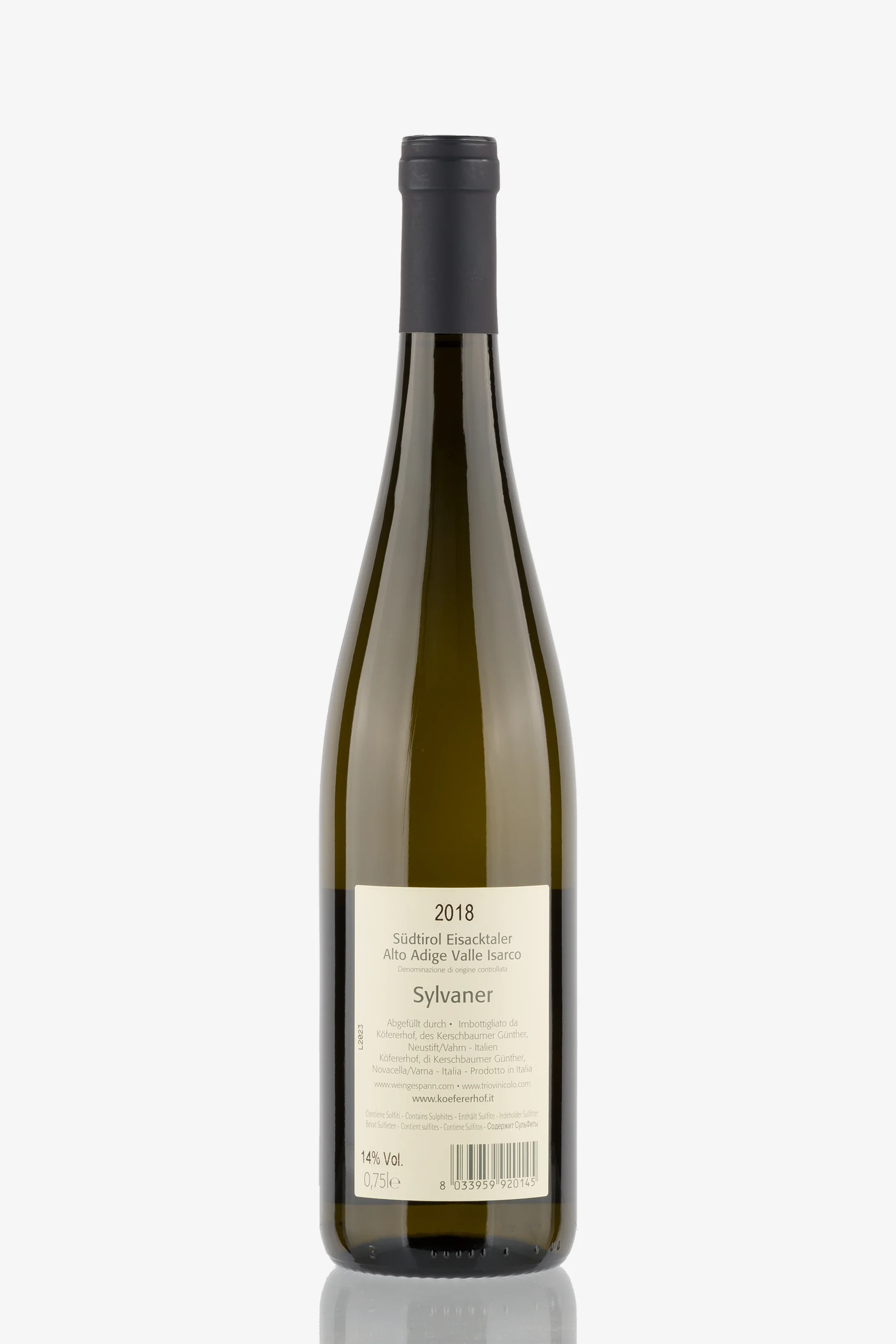 selected wine variant rear image