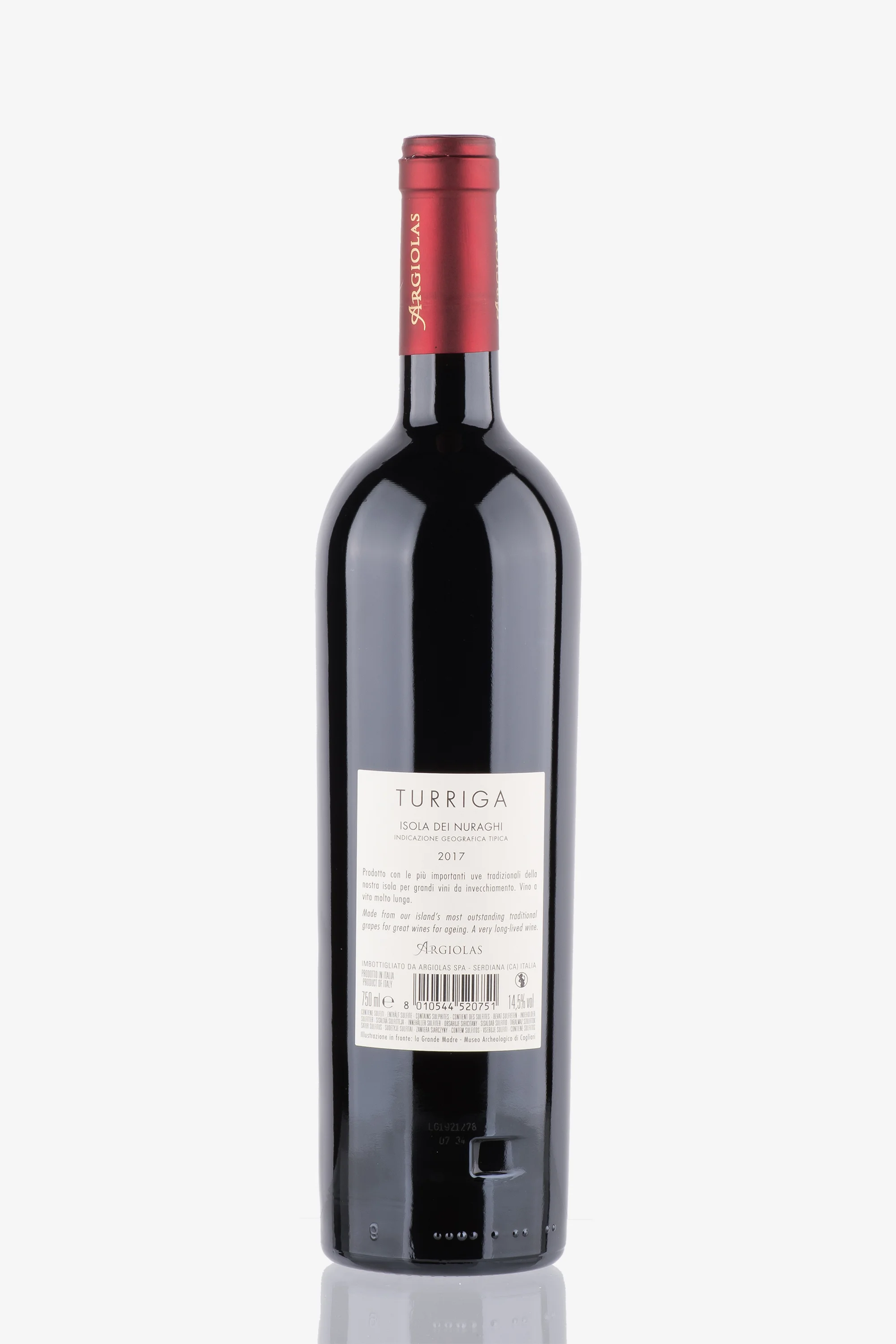 selected wine variant rear image