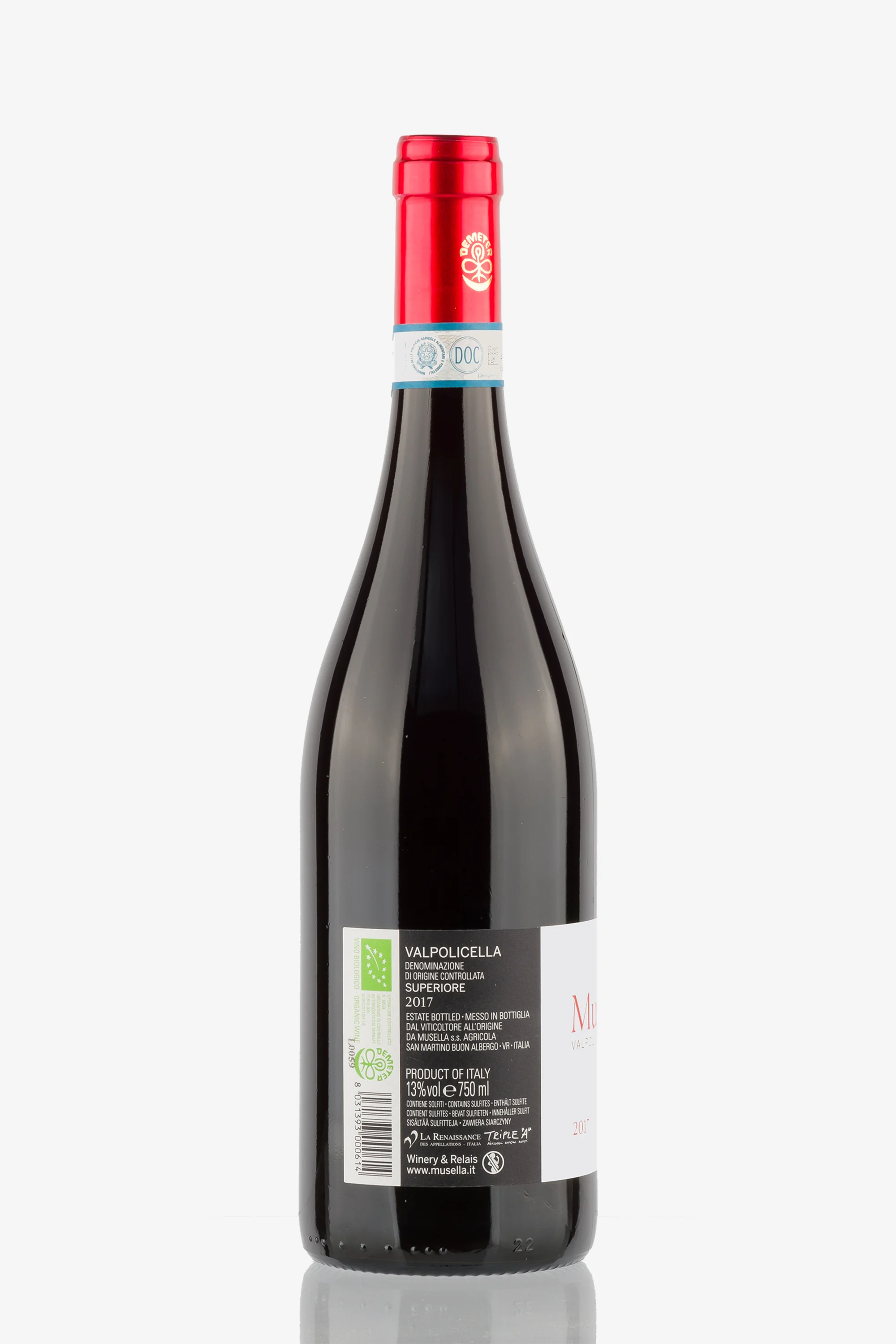 selected wine variant rear image