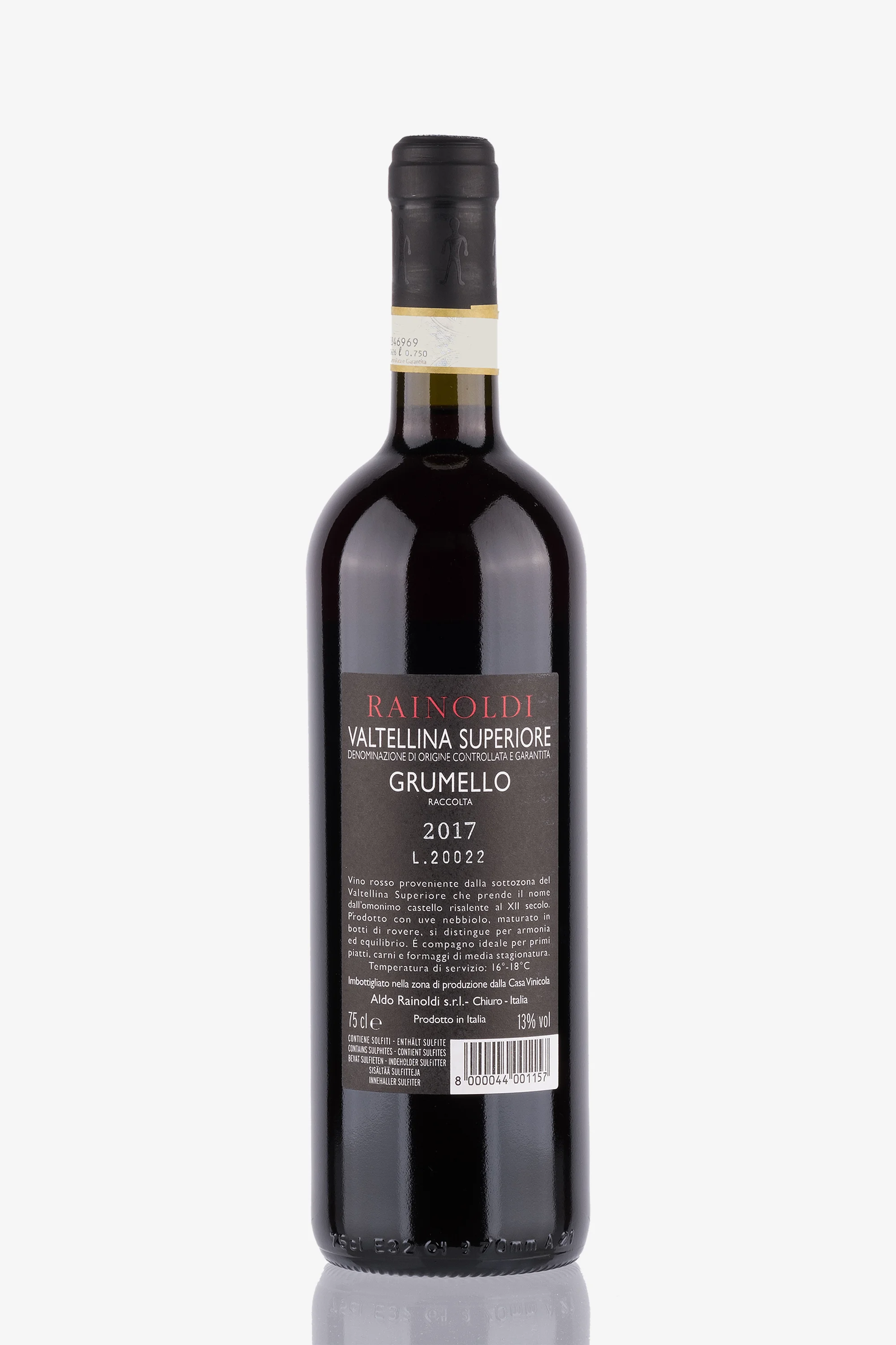 selected wine variant rear image