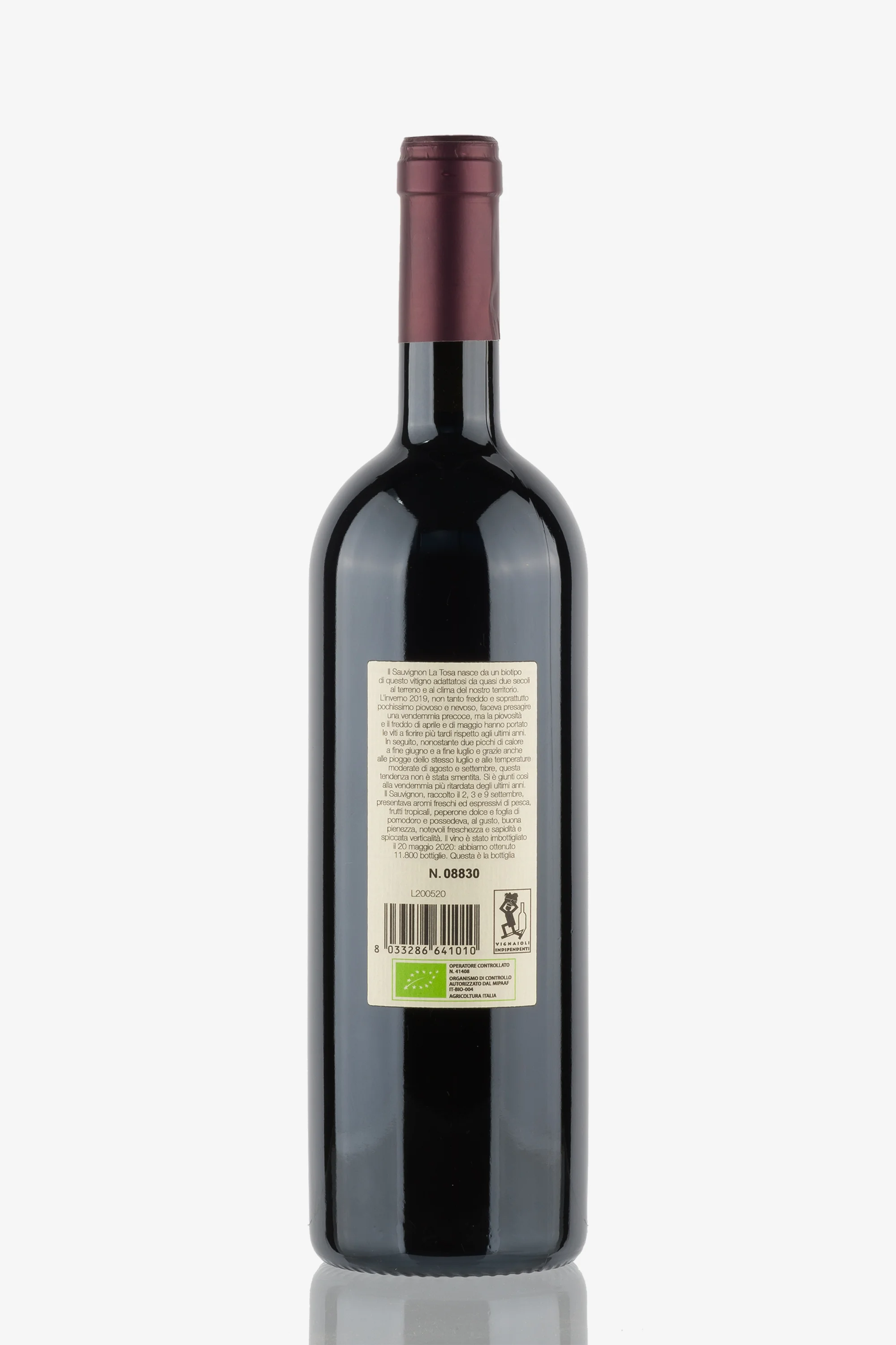 selected wine variant rear image