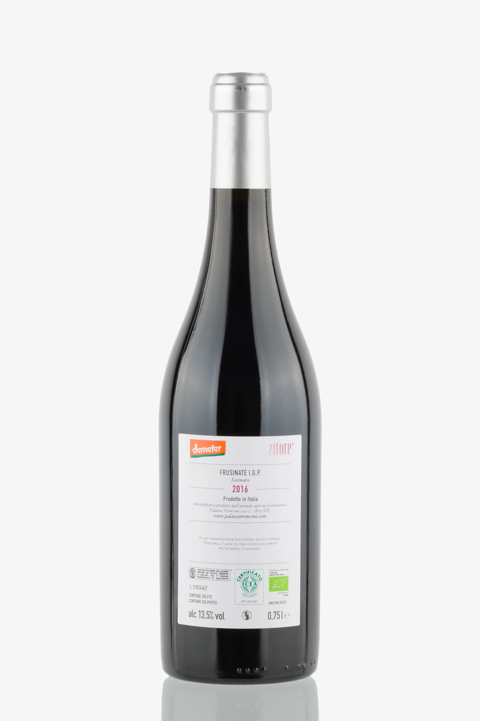 selected wine variant rear image
