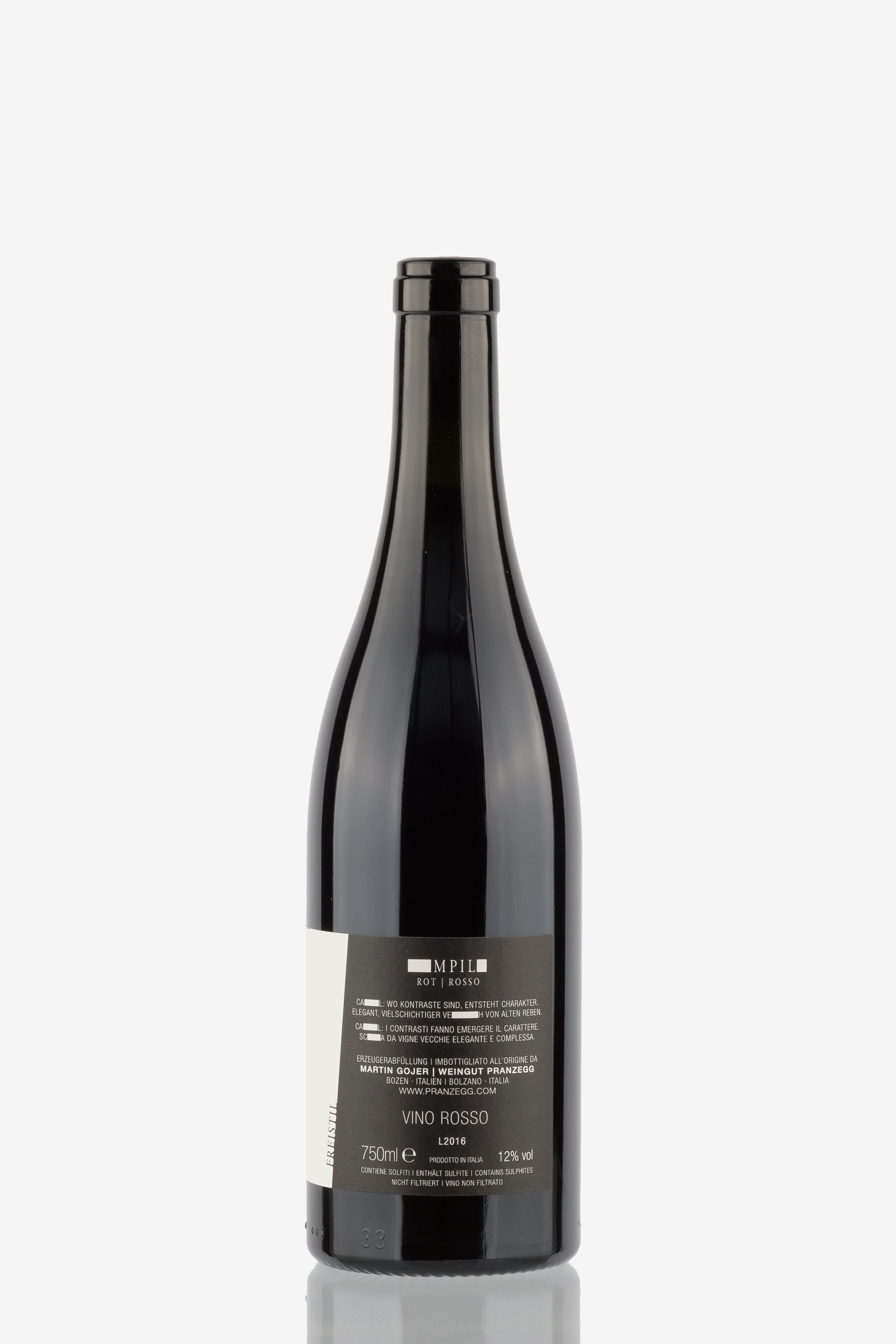 selected wine variant rear image