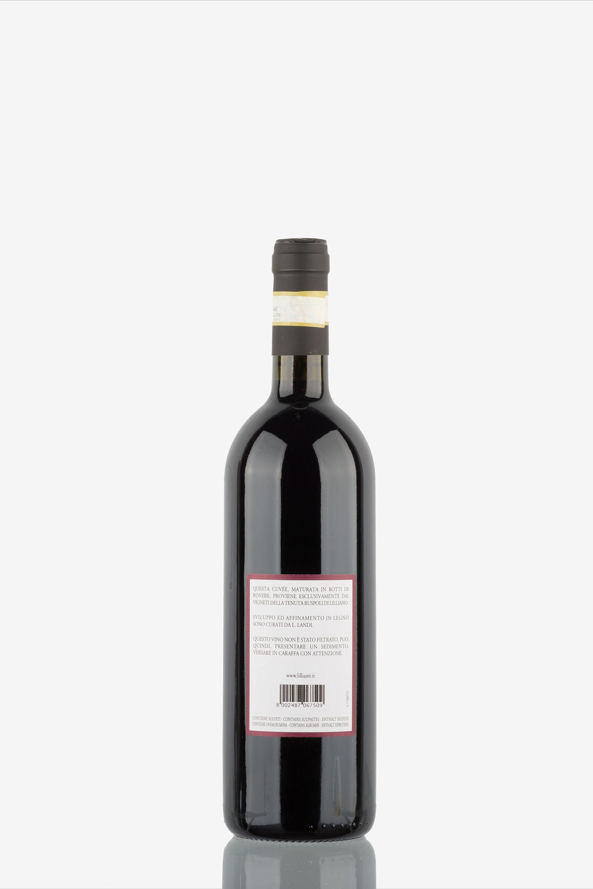 selected wine variant rear image