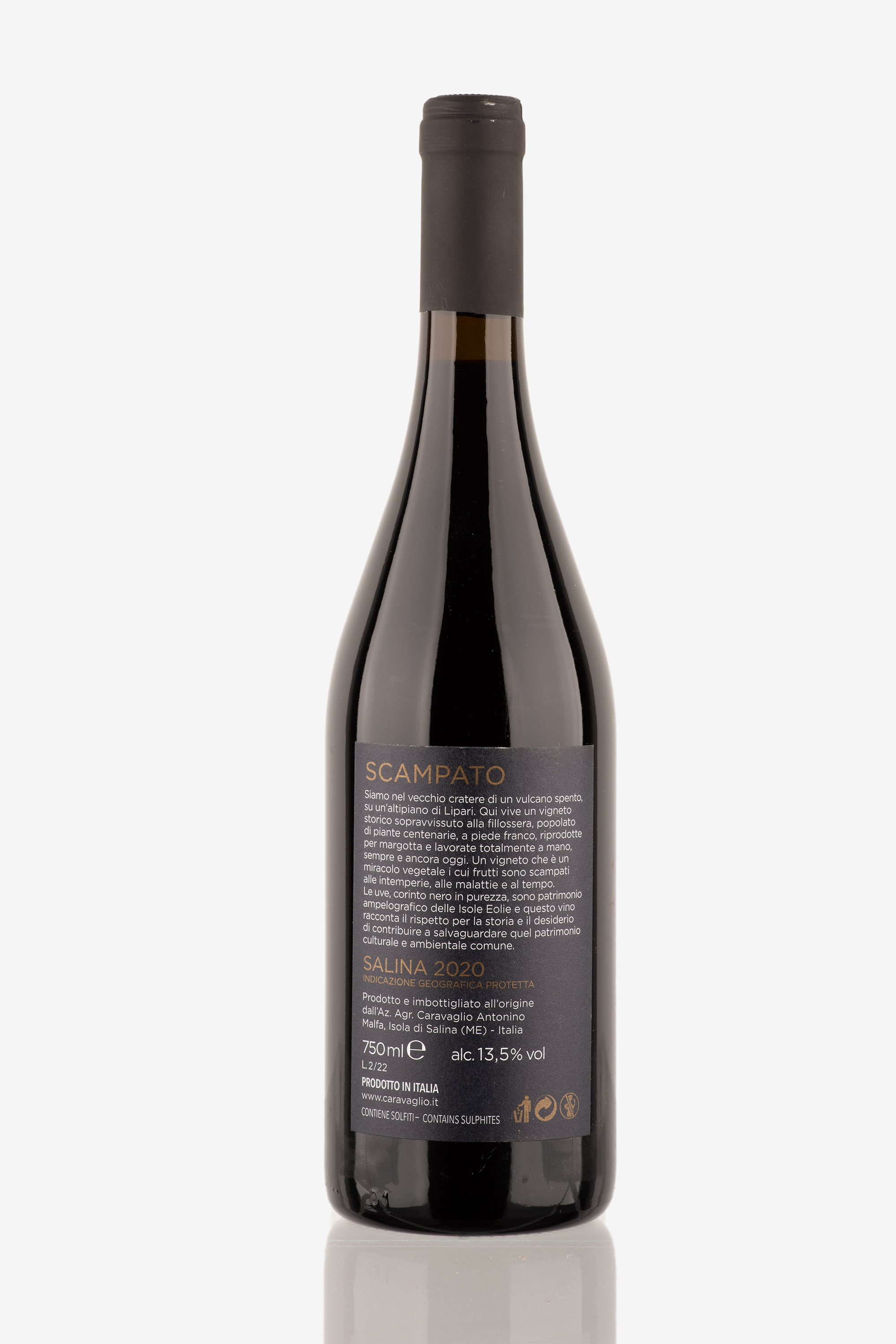 selected wine variant rear image