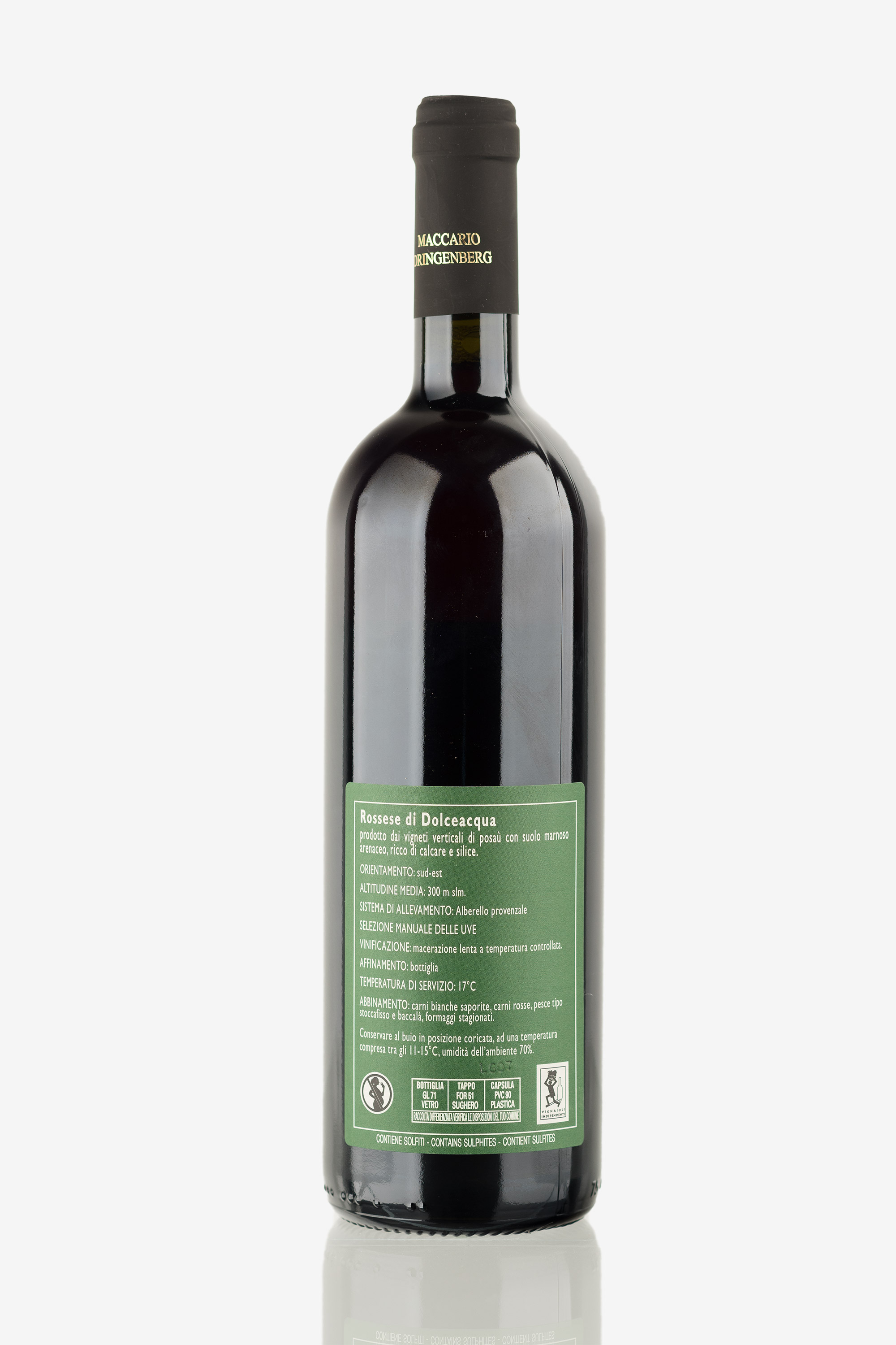 selected wine variant rear image