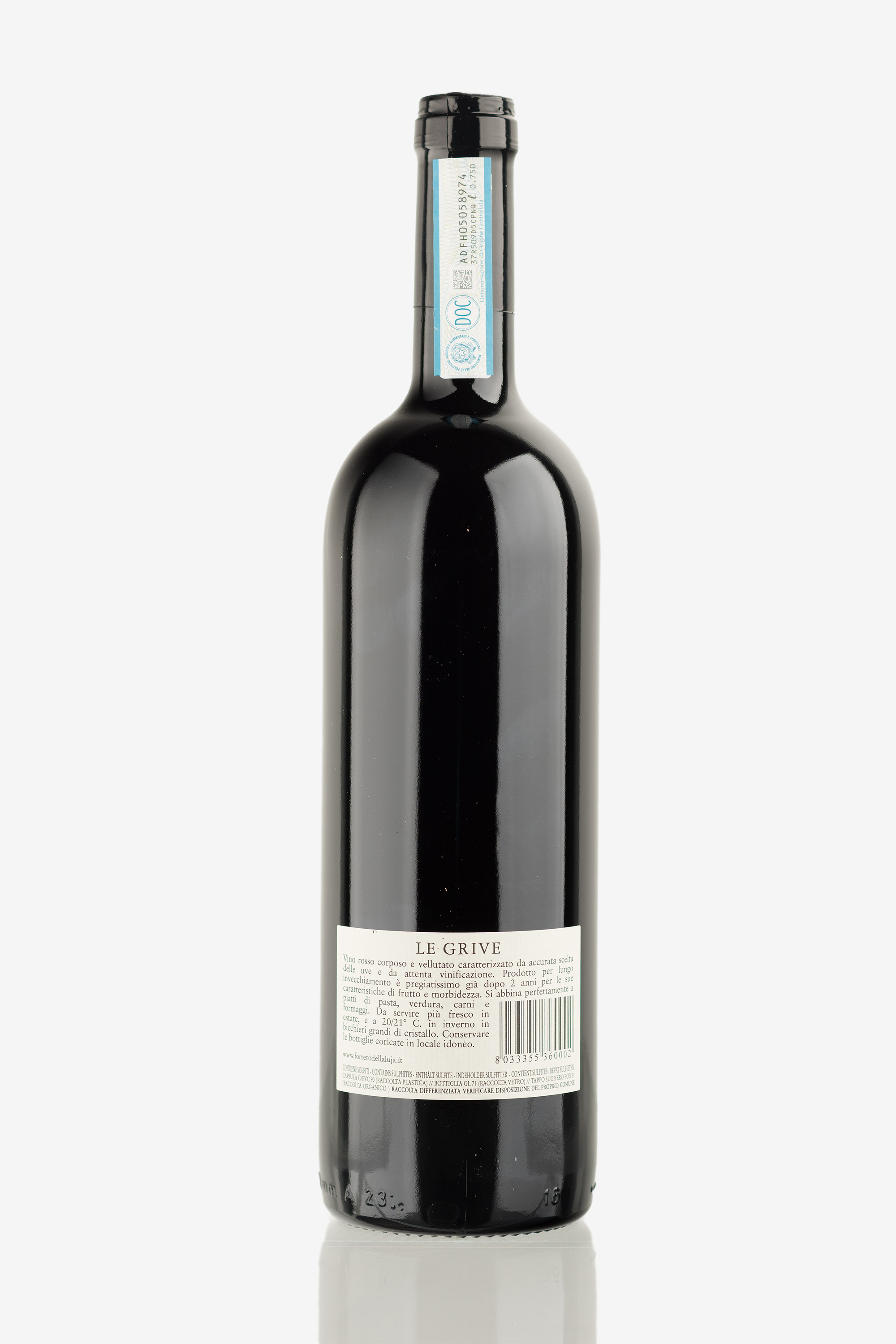 selected wine variant rear image